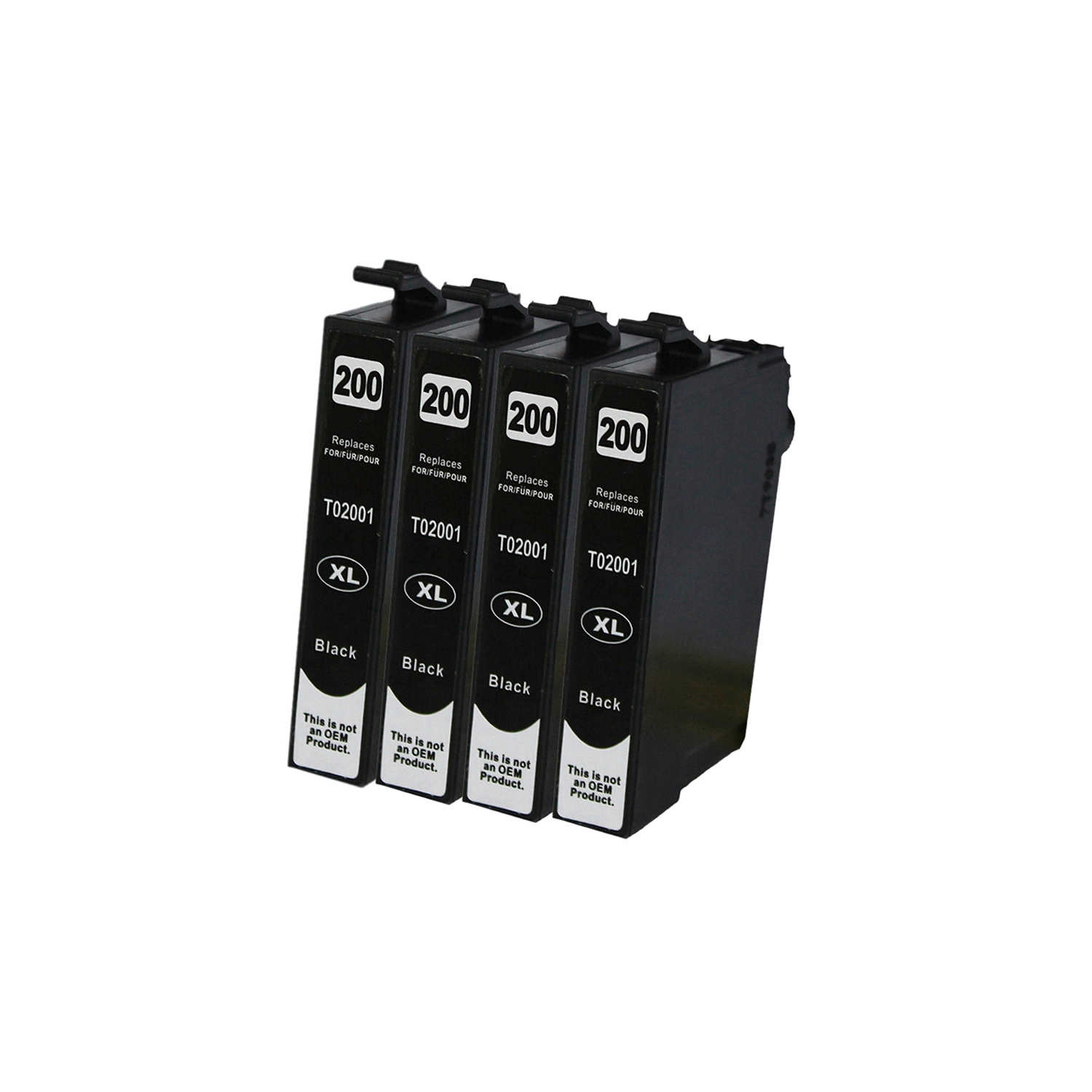 Gotoners™ Generic Packaged 4PK Epson New Compatible T200XL120 High Yield Black Inkjet Cartridges for Expression Home XP-100/300/400,WF-2510/2520/2540