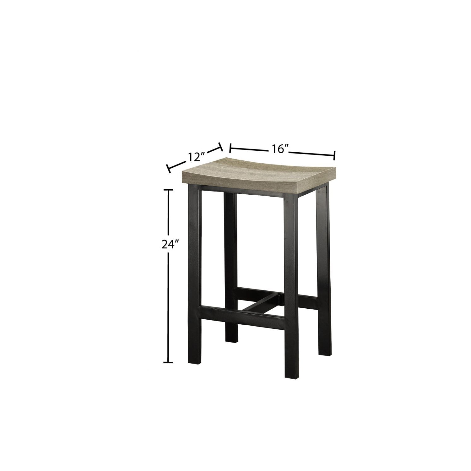 Contemporary 5 Piece Bistro/Bar Set - Distressed Grey, Black