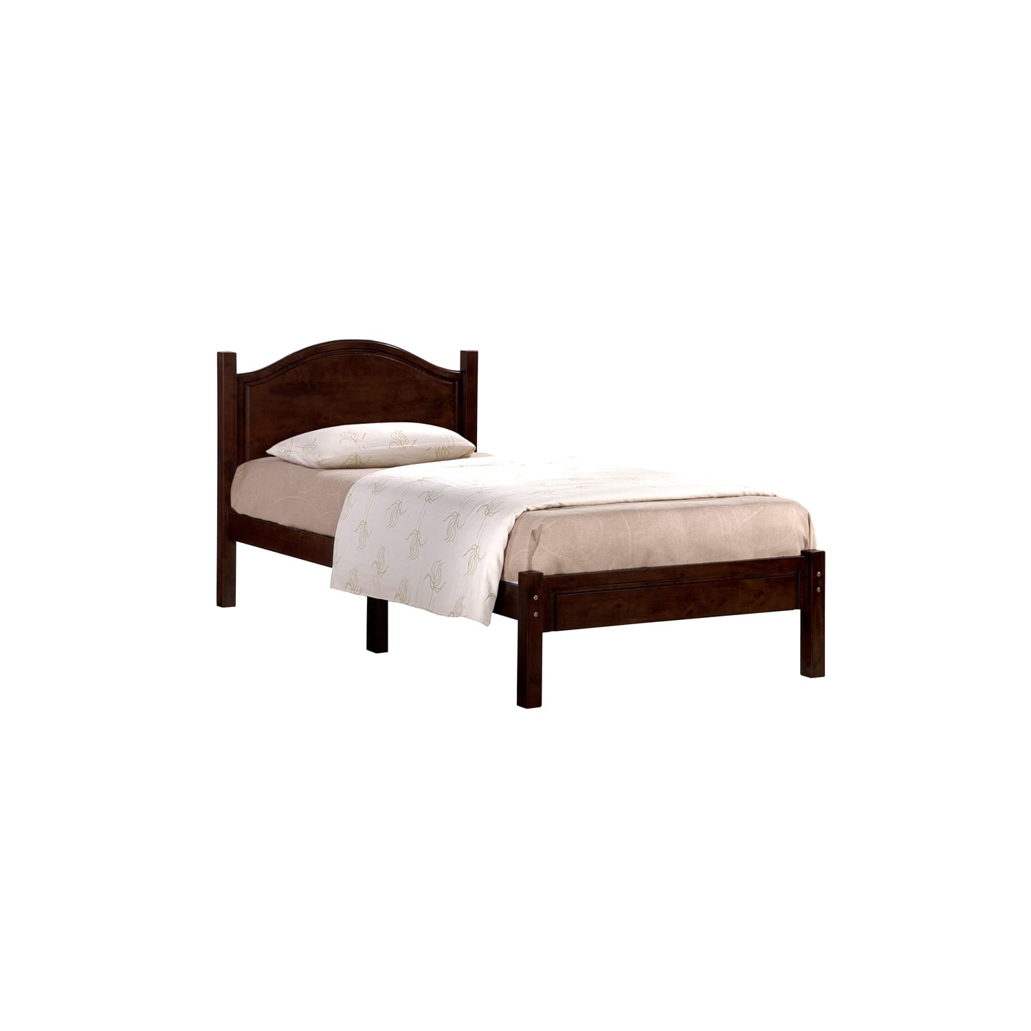 39 Twin Espresso Wood Frame Traditional Platform Bed With Slats No 39 Twin Espresso Wood Frame Traditional Platform Bed With Slats No Boxspring Required Only