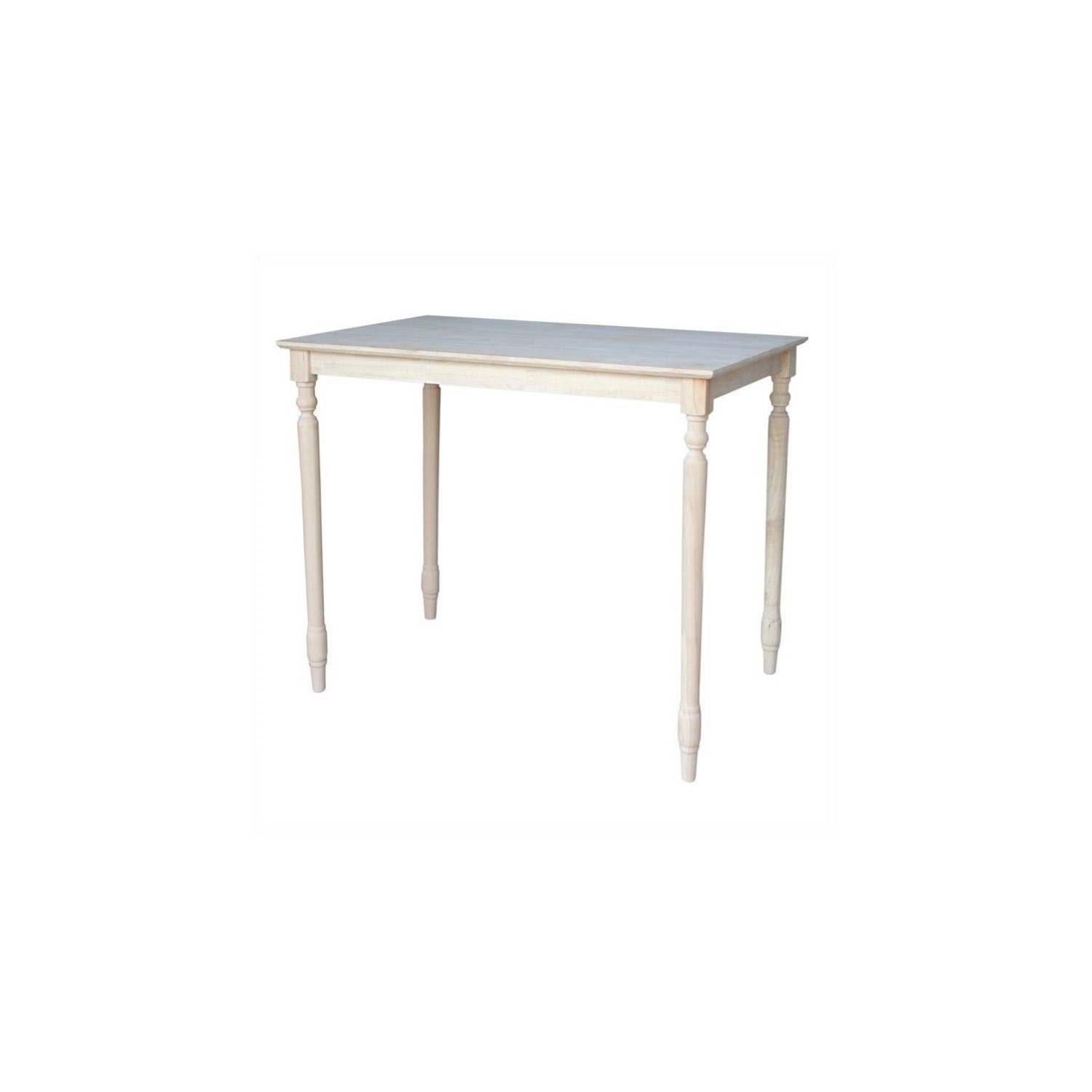 International Concepts Unfinished 42" Solid Dining Table with Turned Legs