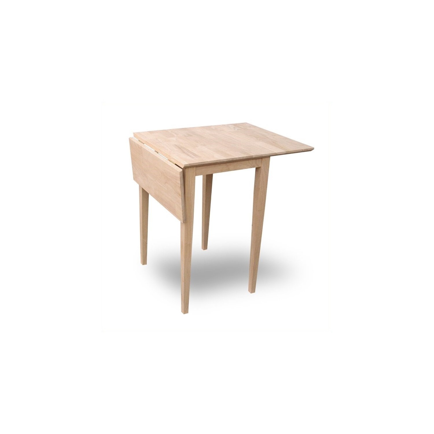 International Concepts Unfinished Drop Leaf Casual Dining Table