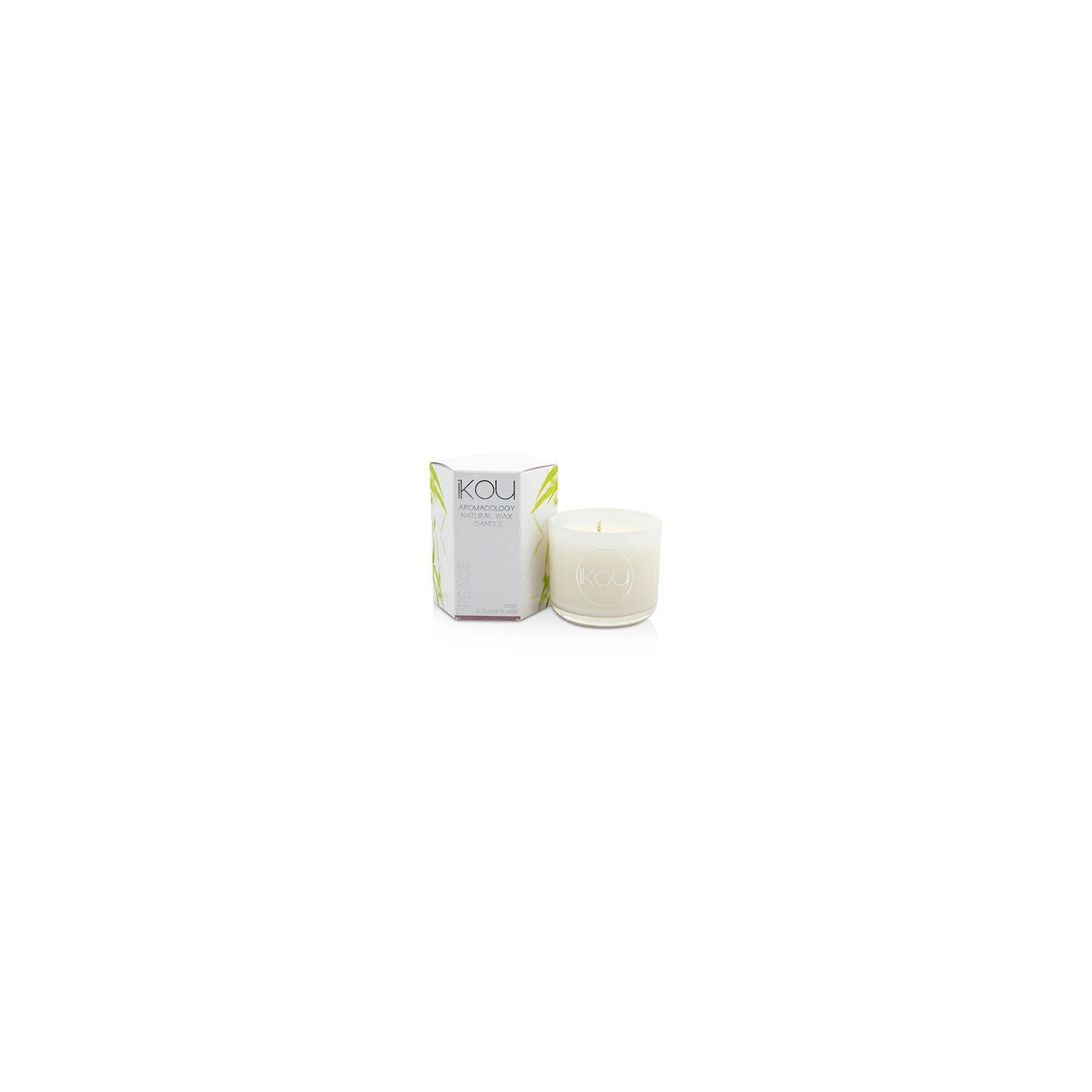 Eco-Luxury Aromacology Natural Wax Candle Glass - Peace - (2x2) inch