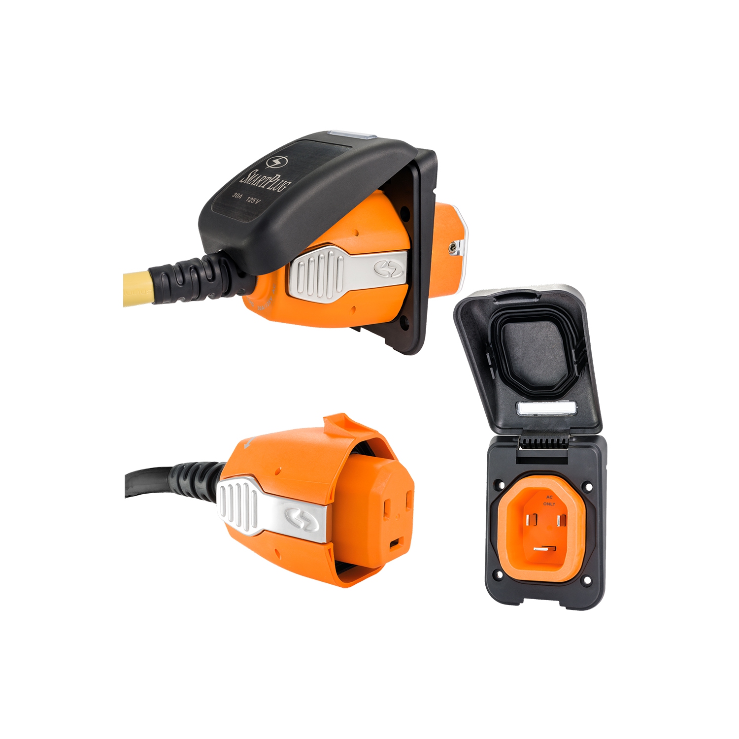 SmartPlug 30 Amp Connector & Non Metallic Inlet - Black