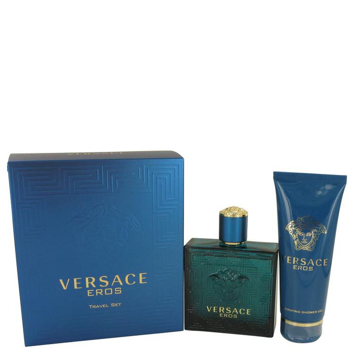 Gianni Versace Eros 2 Pc. Gift Set (Eau De Toilette Spray 3.4 Oz, Invigorating Bath & Shower Gel 3.4 Oz) for Men, 3.4 fl. Oz.