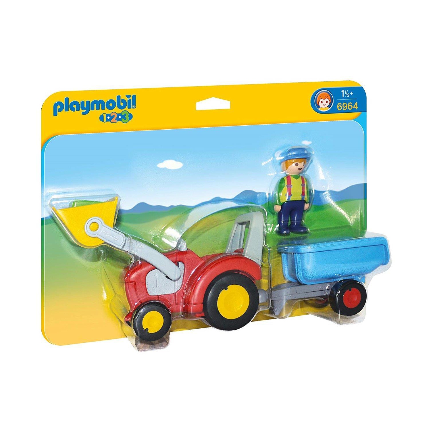 Playmobil 1-2-3: Tractor With Trailer