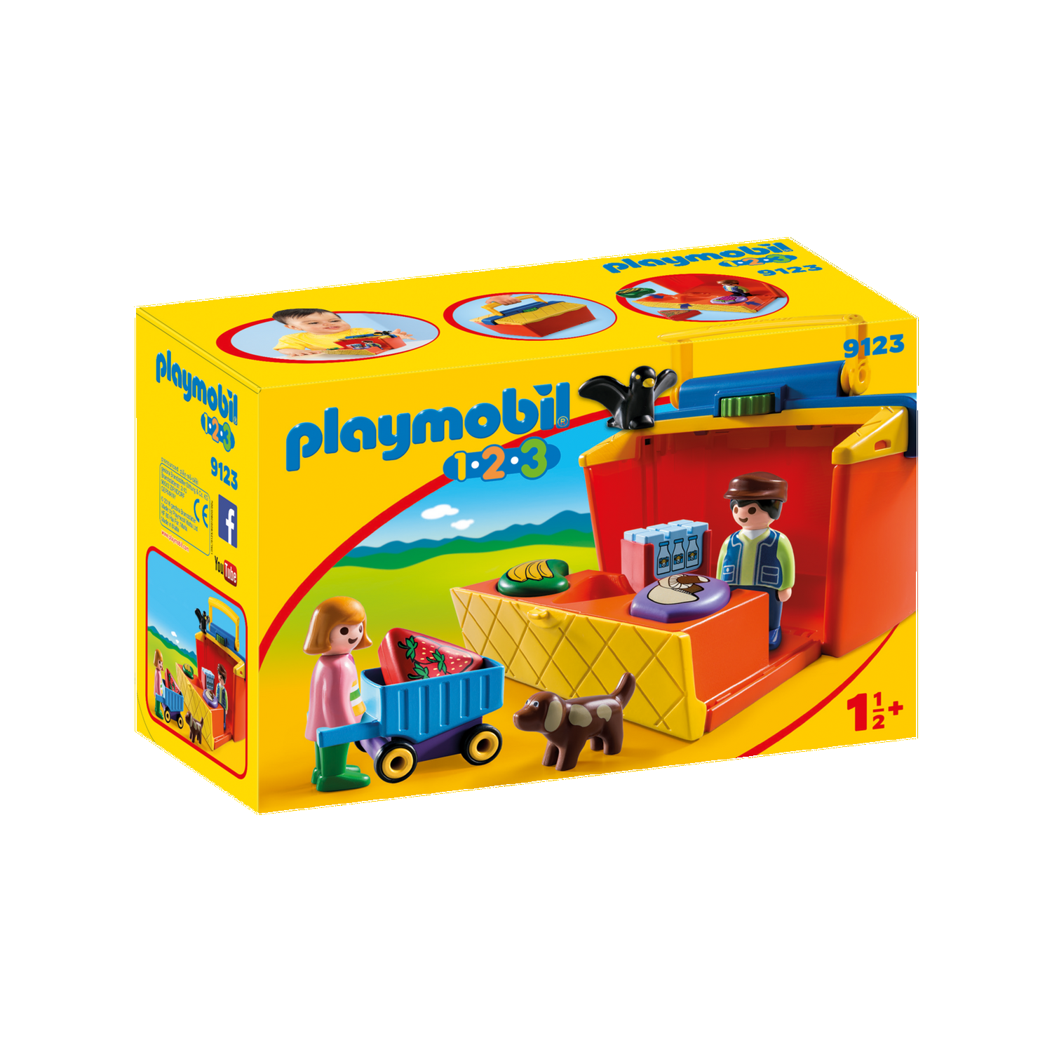 Playmobil - 9123 | 1-2-3: Take Along Market Stall