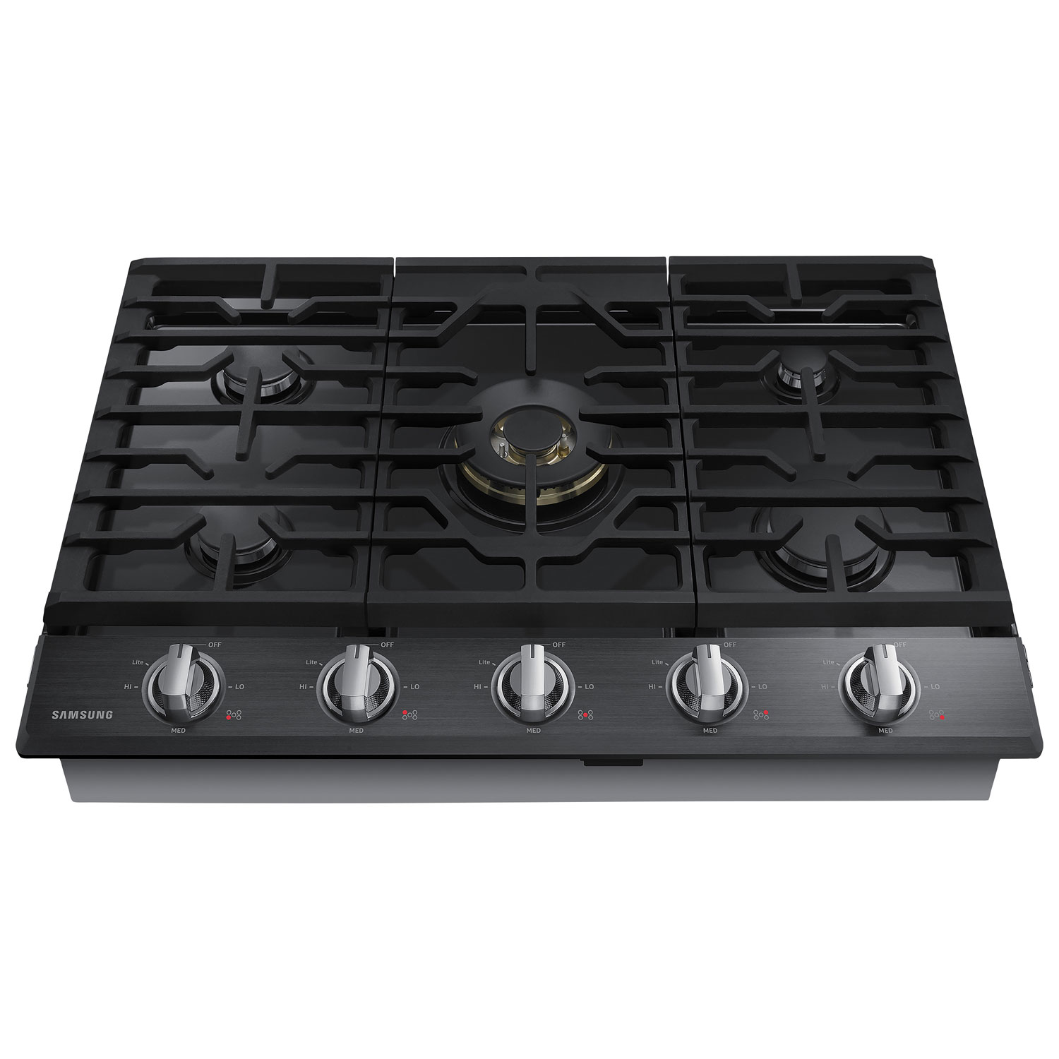 Samsung 30" 4-Burner Gas Cooktop - Black; Stainless Steel