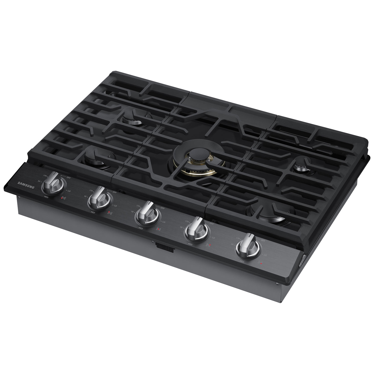 Samsung 30" 4-Burner Gas Cooktop - Black; Stainless Steel