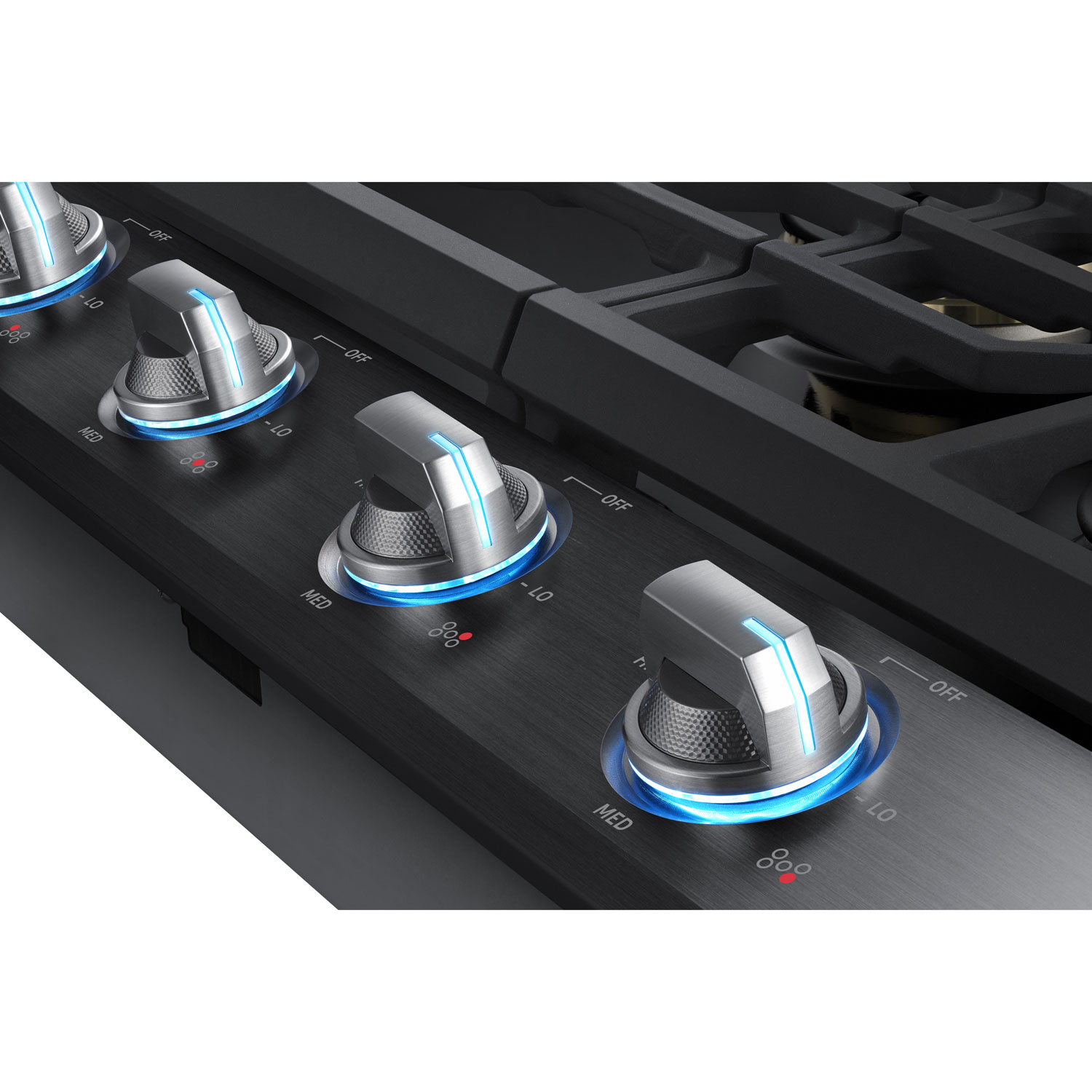 Samsung 30" 4-Burner Gas Cooktop - Black; Stainless Steel