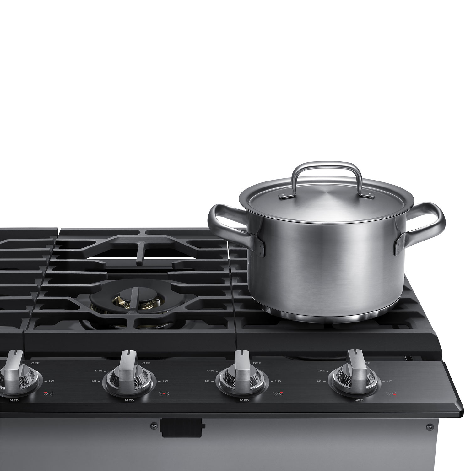 Samsung 30" 4-Burner Gas Cooktop - Black; Stainless Steel