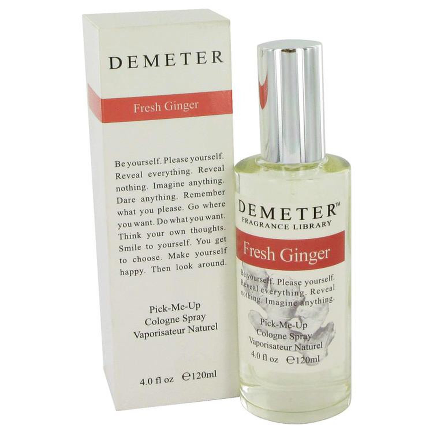 Eau de Cologne en vaporisateur Demeter par Demètre Fresh Ginger, 4 oz, 120 ml