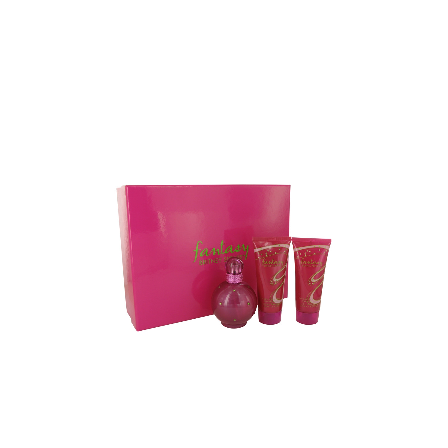 Fantasy by Britney Spears Gift Set -- 3.3 oz Eau De Parfum Spray + 3.3 oz Body Souffle + 3.3 oz Shower Gel (Women)