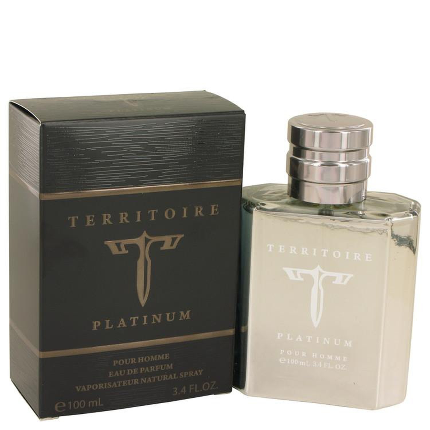 Territoire Platinum by YZY Perfume Eau De Parfum Spray (Men) 3.4 oz