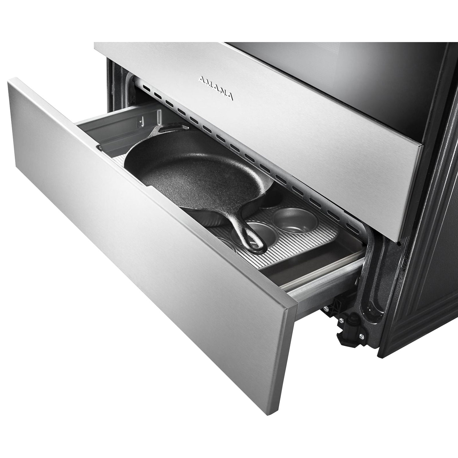 Amana 30" 4.8 Cu. Ft. Self-Clean Slide-In Electric Range - Black/Stainless