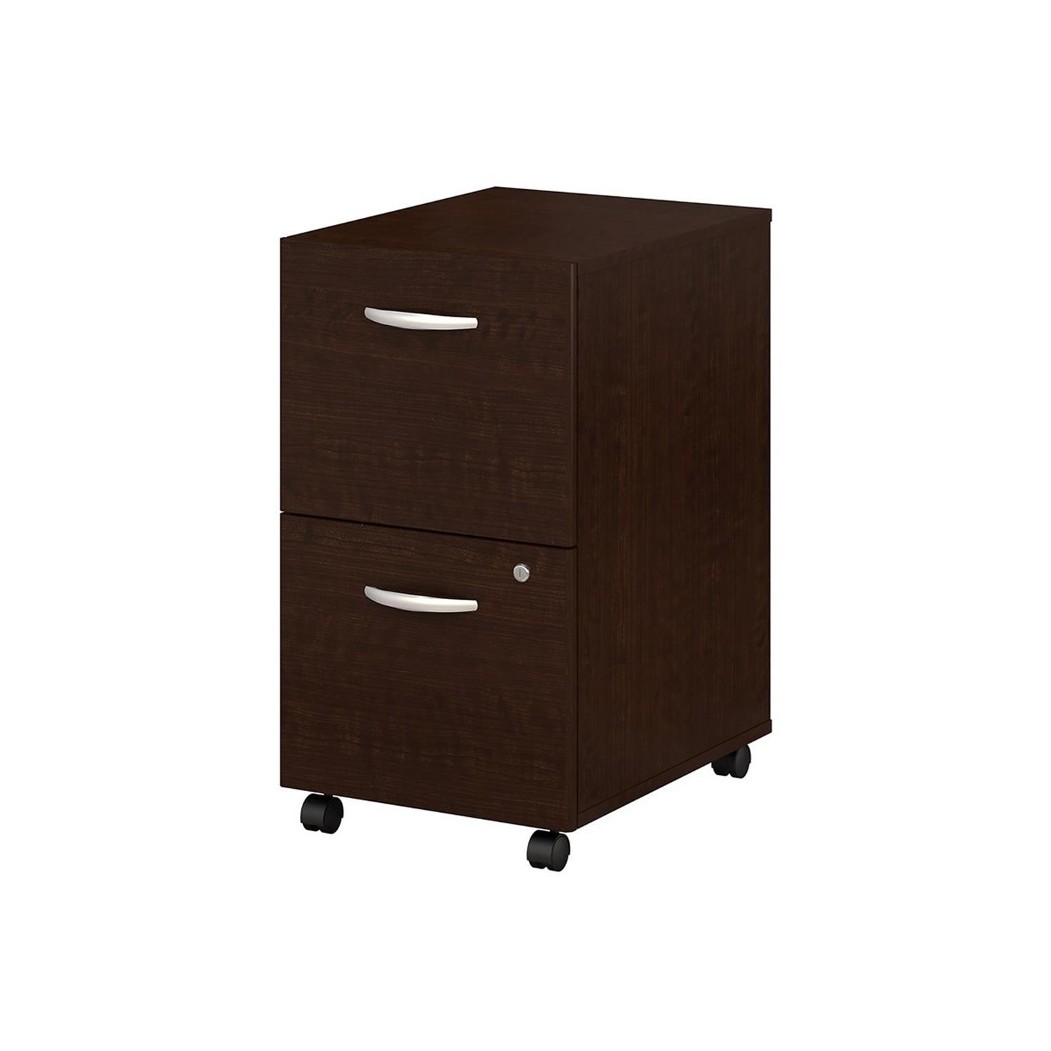 Series C 2 Drawer Mobile File Cabinet in Mocha Cherry - Engineered Wood