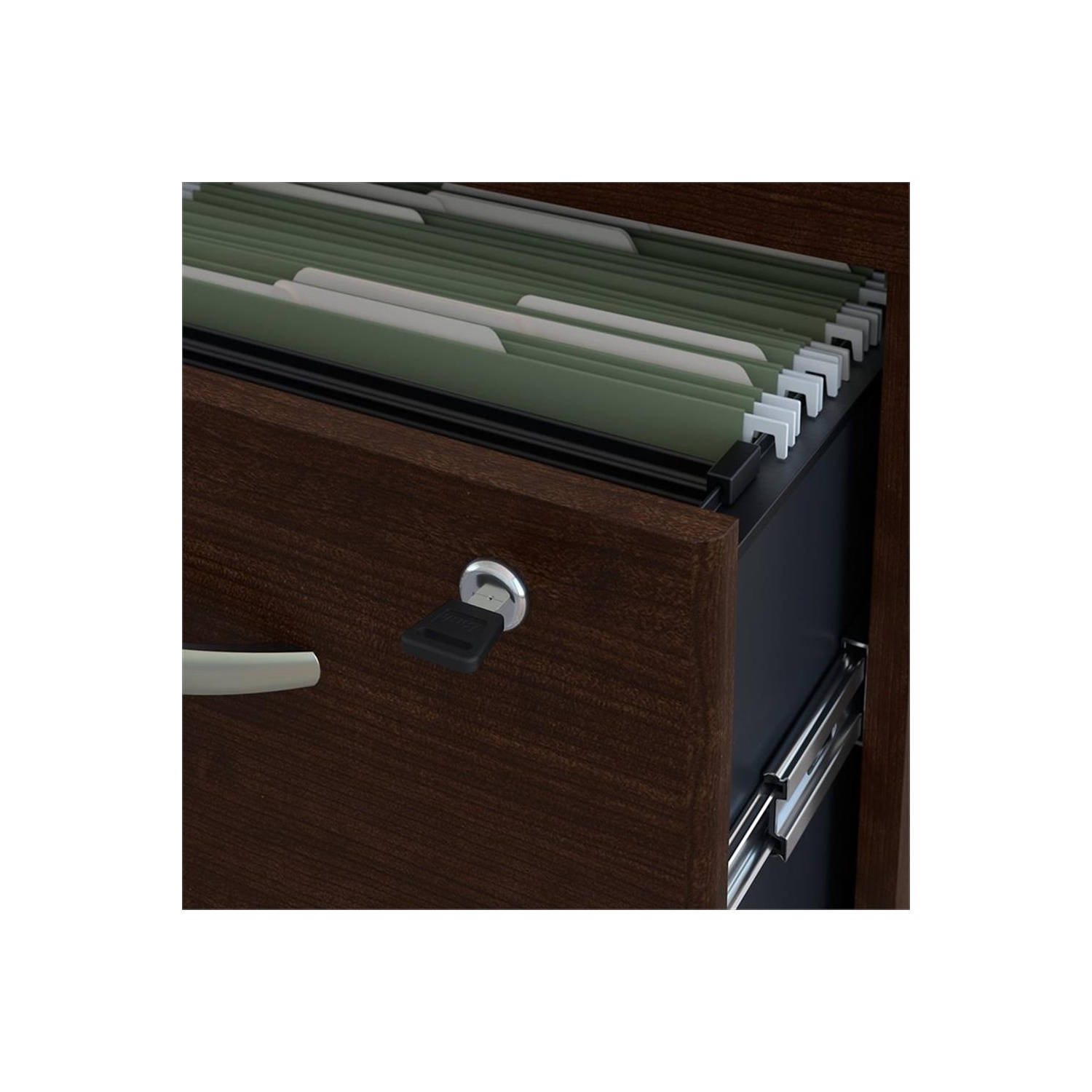 Series C 2 Drawer Mobile File Cabinet in Mocha Cherry - Engineered Wood