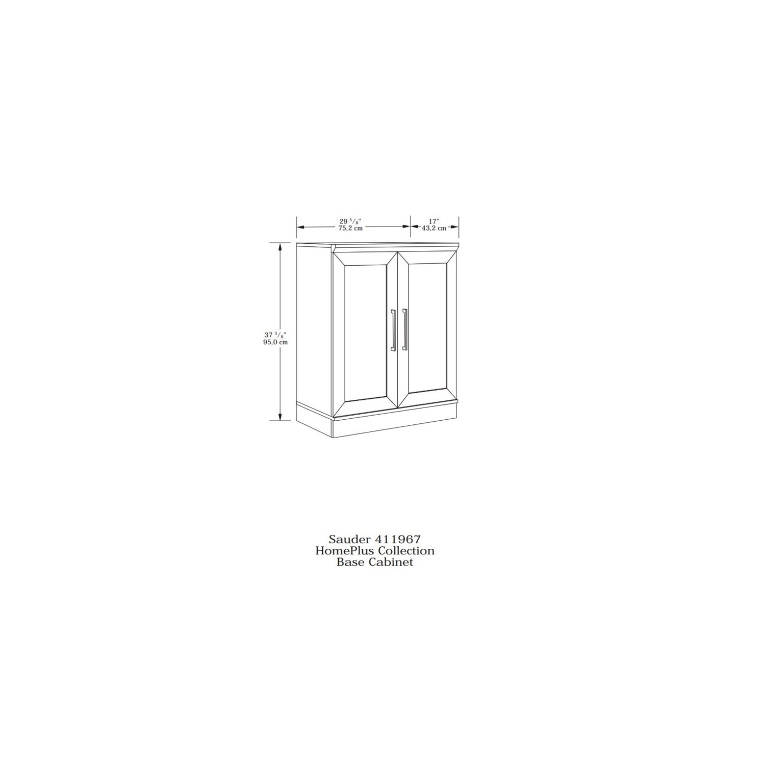 Sauder Homeplus Base Cabinet in Sienna Oak Finish