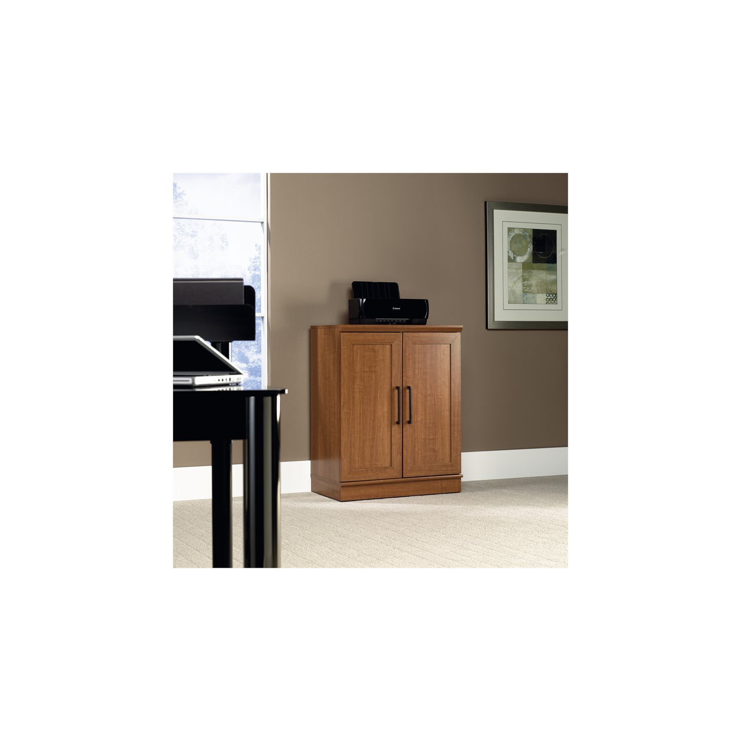 Sauder Homeplus Base Cabinet in Sienna Oak Finish