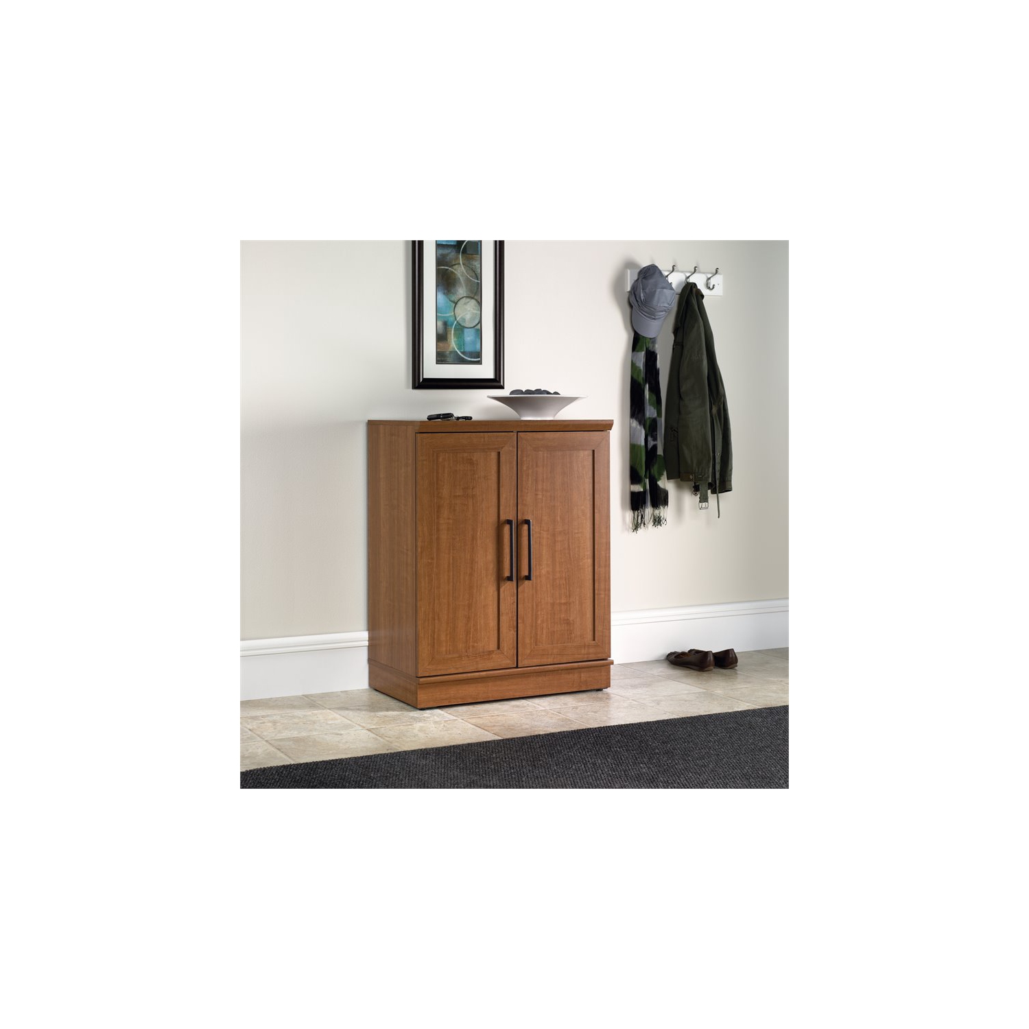 Sauder Homeplus Base Cabinet in Sienna Oak Finish