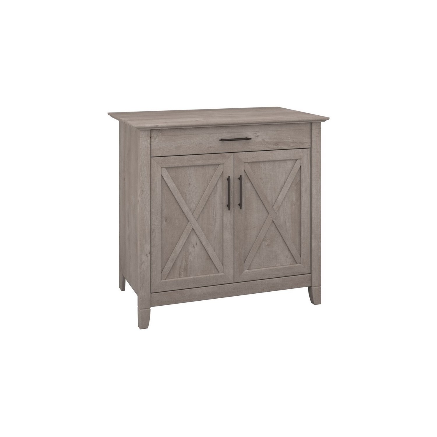 Bush Key West Storage Cabinet in Washed Gray