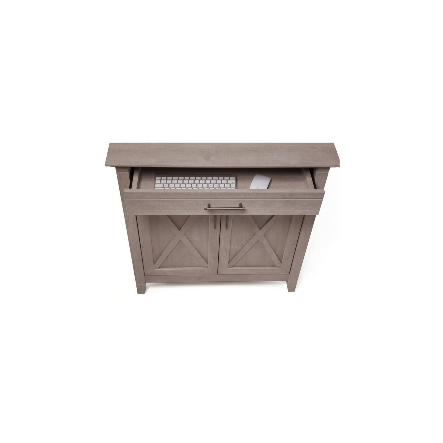 Bush Key West Storage Cabinet in Washed Gray