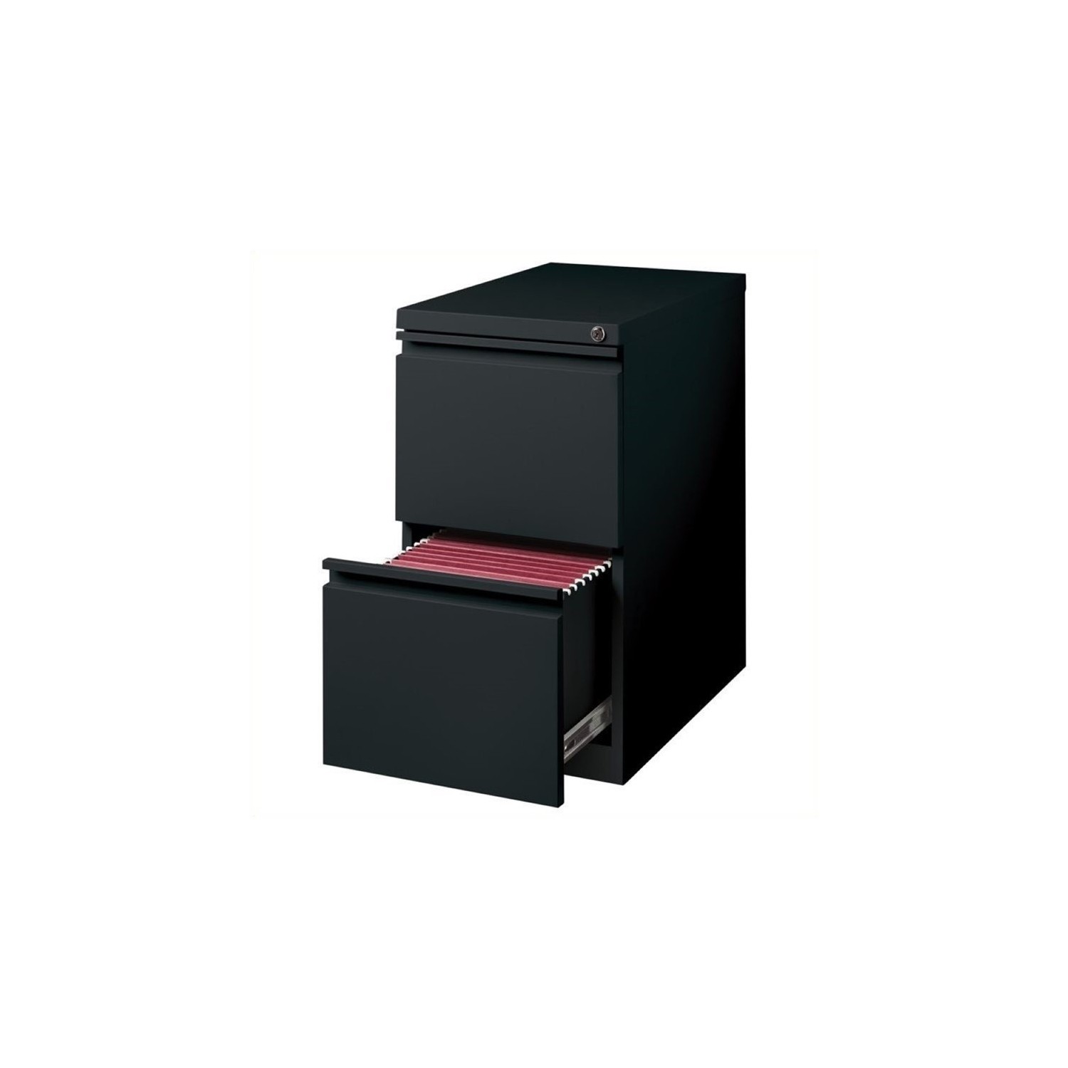 Bowery Hill 2 Drawer Mobile File Cabinet File in Black