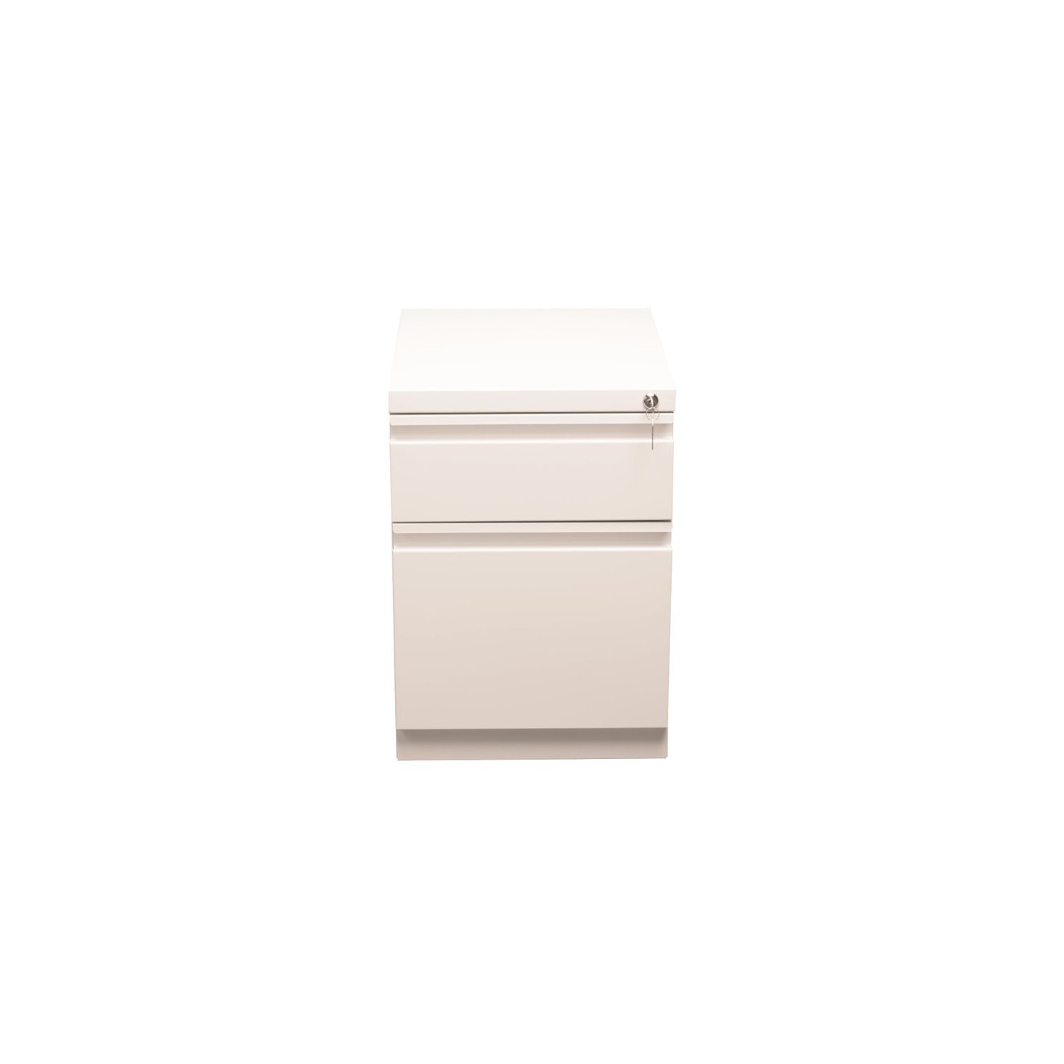 Hirsh Industries 2 Drawer Mobile File Cabinet in White