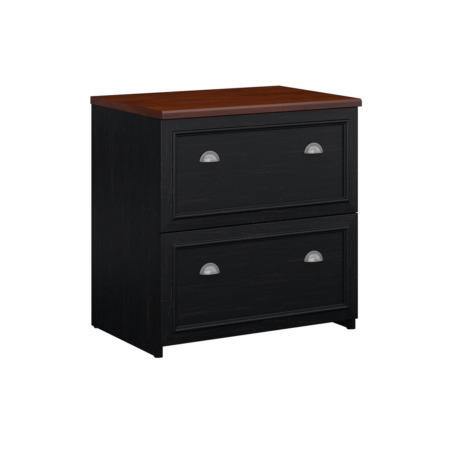 Fairview Lateral File Cabinet in Antique Black - Engineered Wood