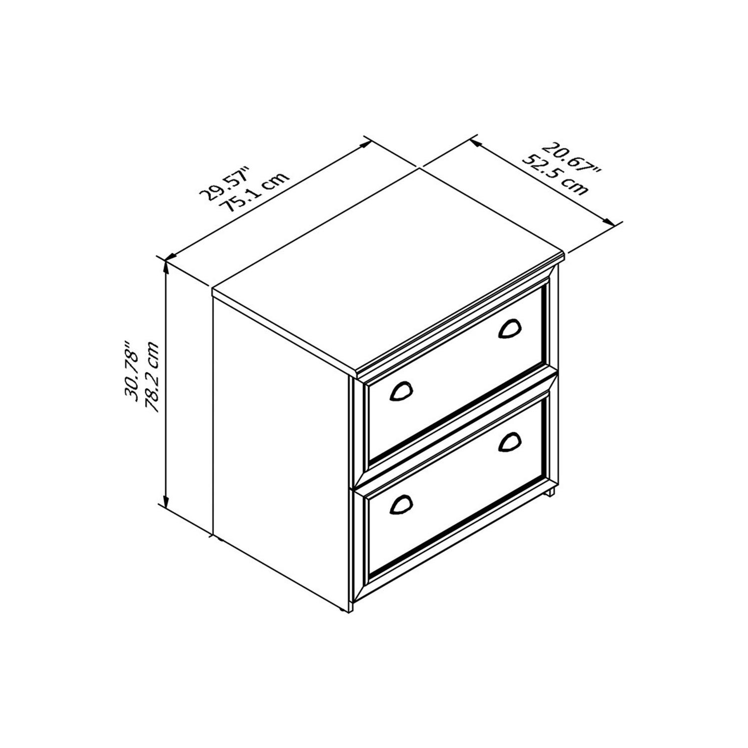 Fairview Lateral File Cabinet in Antique Black - Engineered Wood