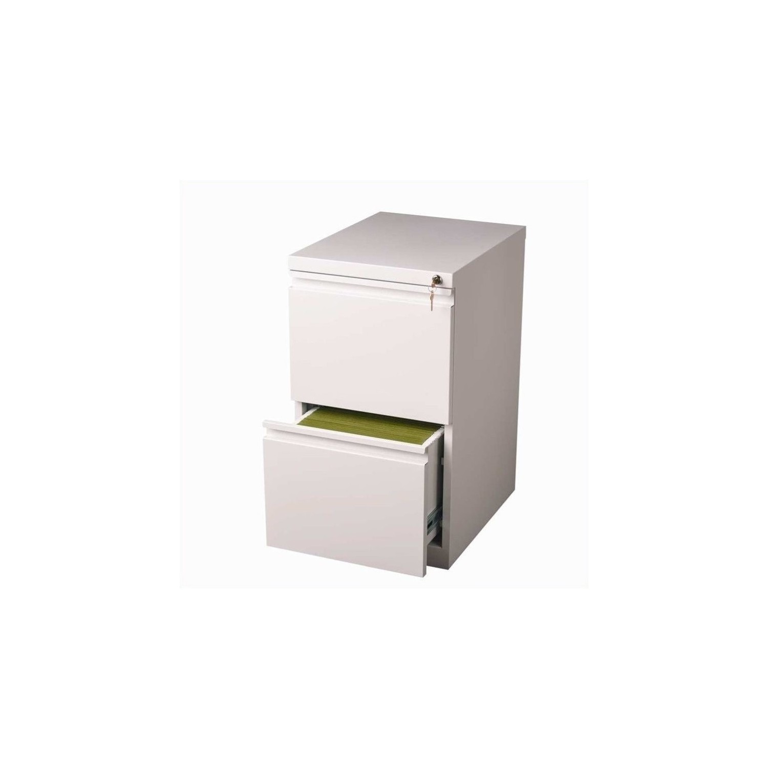 Pemberly Row 2 Drawer Mobile File Cabinet in White