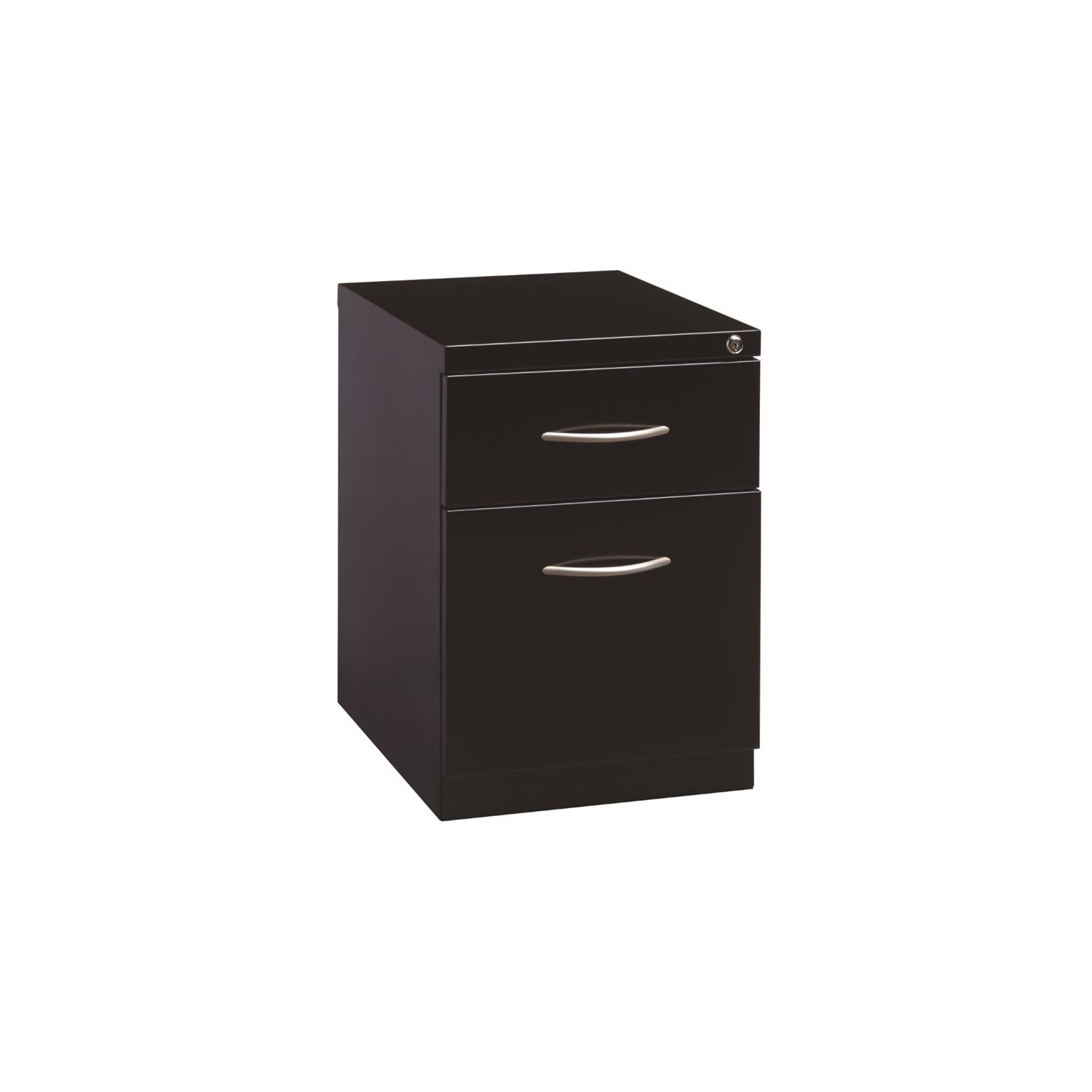 Hirsh Industries Arch Pull Mobile Pedestal Filing Cabinet in Black