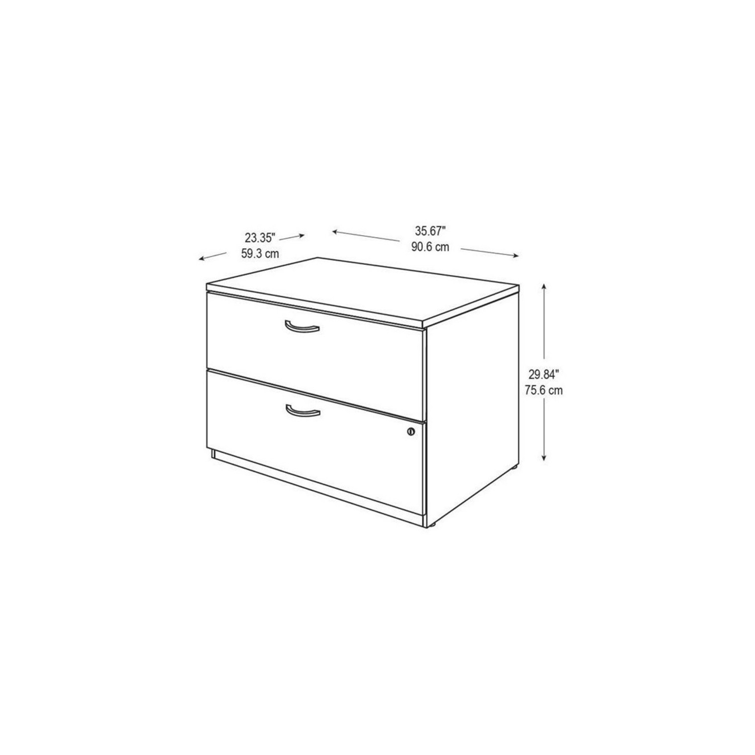 Bowery Hill 2 Drawer Lateral File in Hansen Cherry