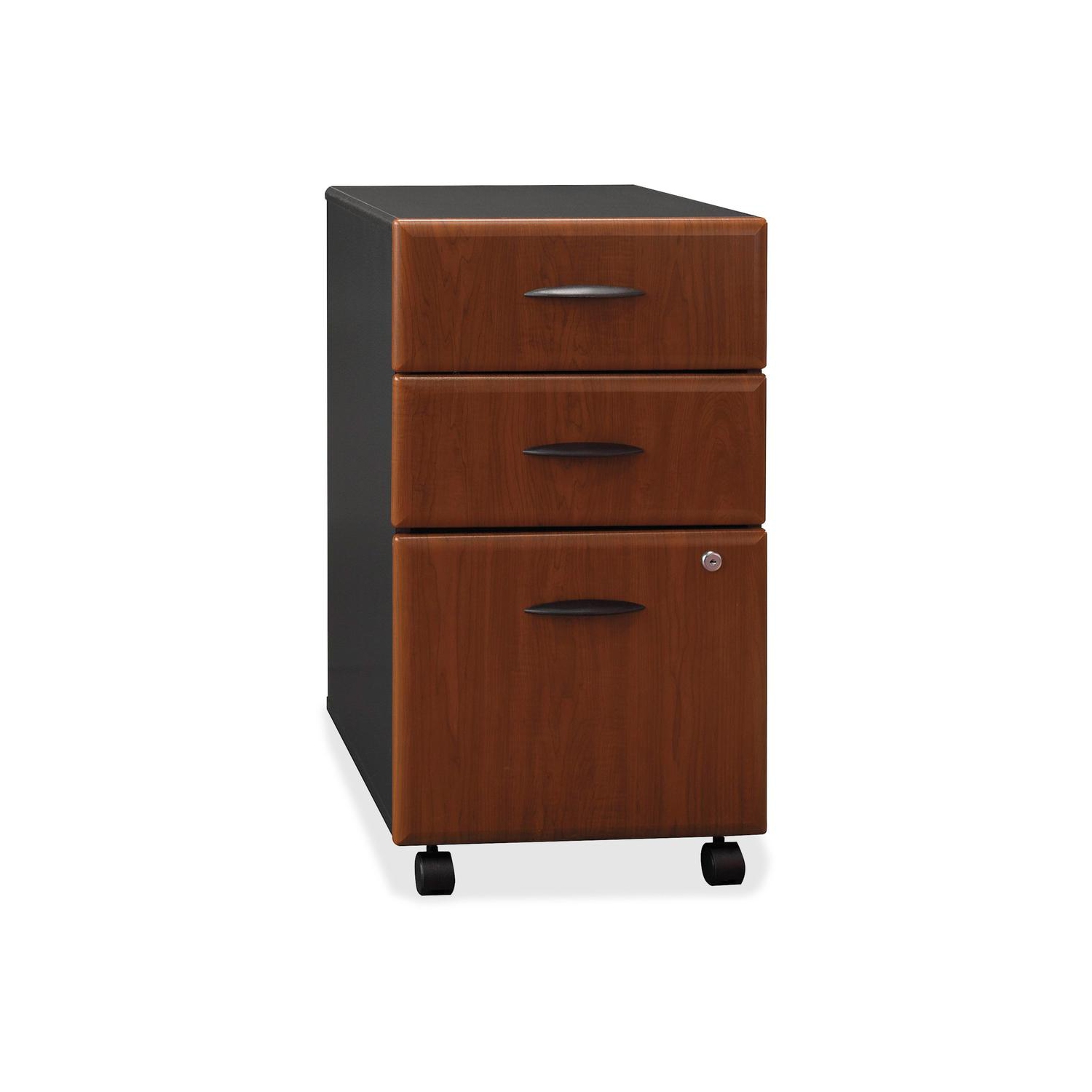 Series A 3 Drawer Mobile File Cabinet in Hansen Cherry - Engineered Wood