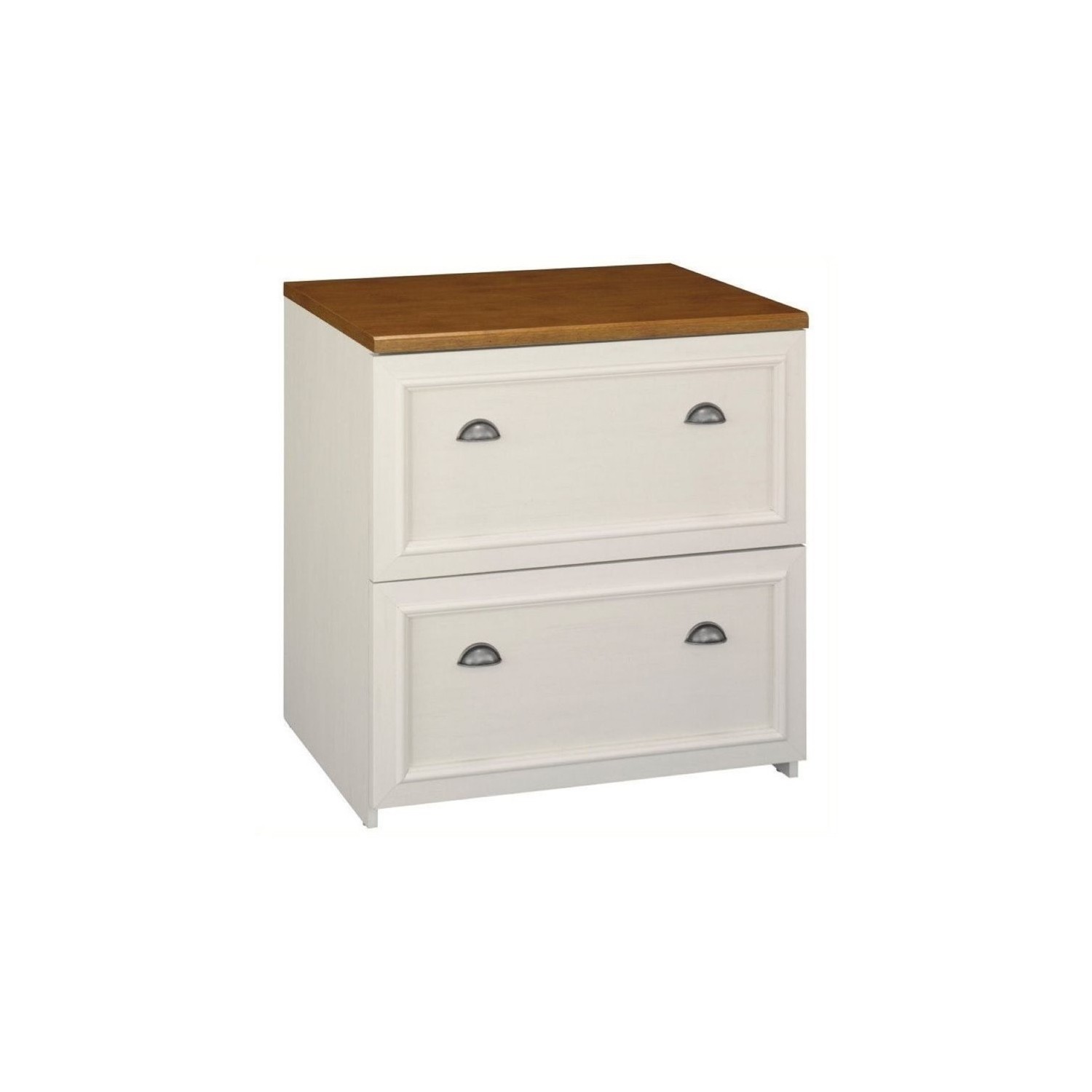 Bowery Hill 2 Drawer Lateral File Cabinet in Antique White