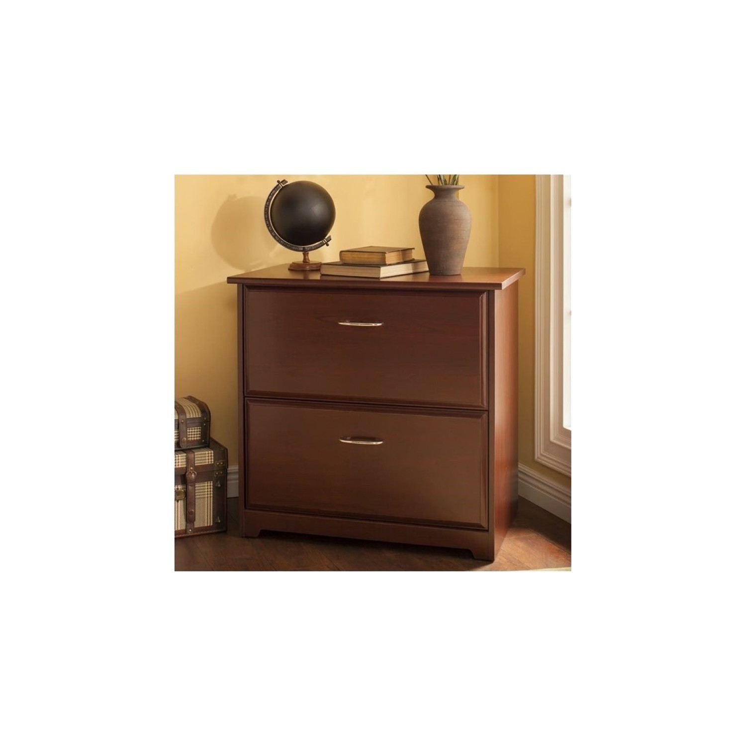 Bowery Hill 2 Drawer Lateral File Cabinet in Harvest Cherry