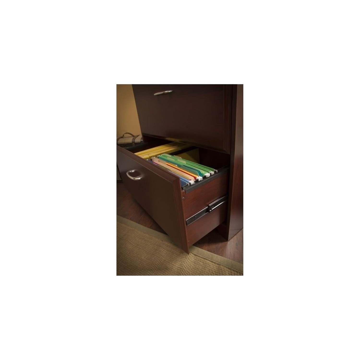 Bowery Hill 2 Drawer Lateral File Cabinet in Harvest Cherry