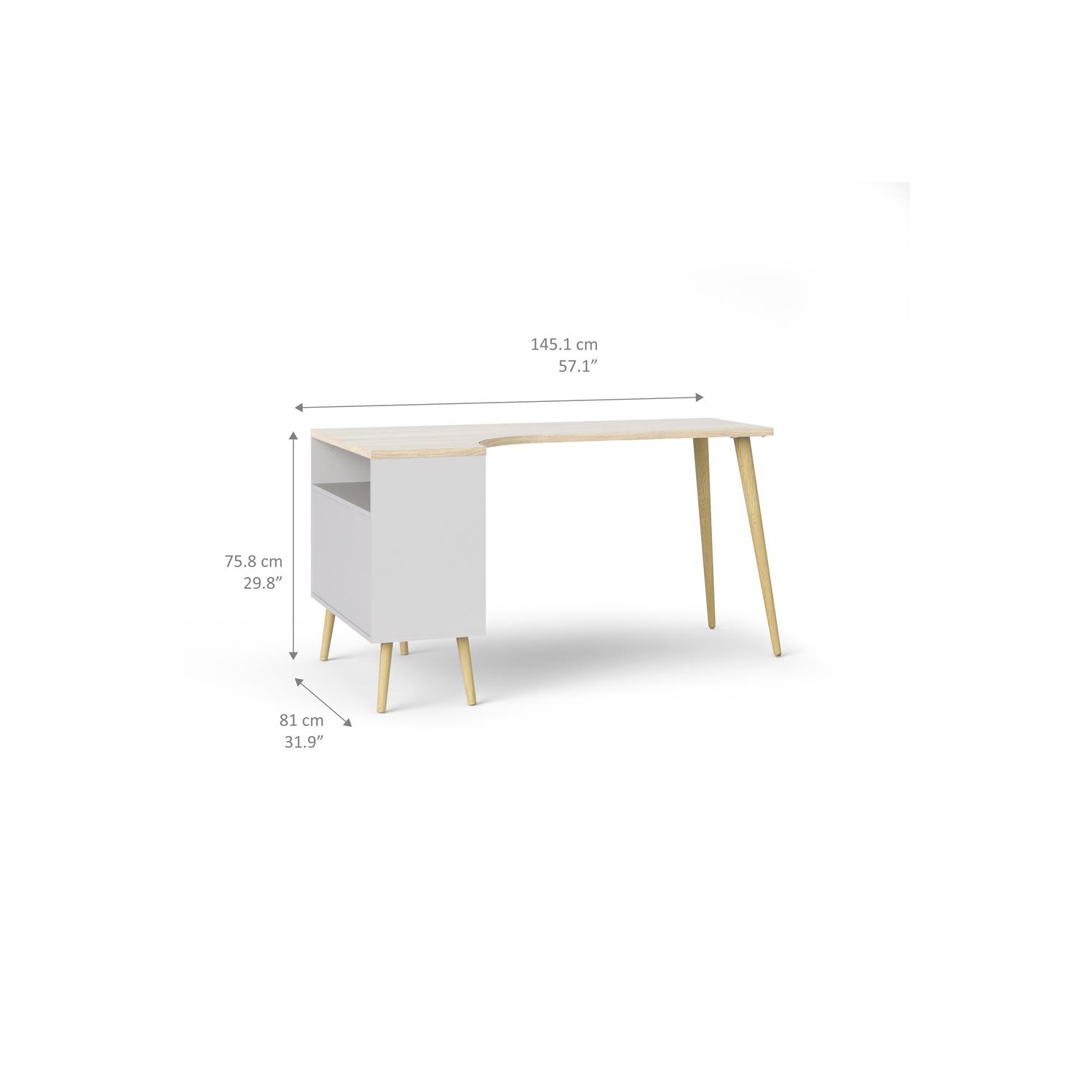 Dowler l store shaped desk