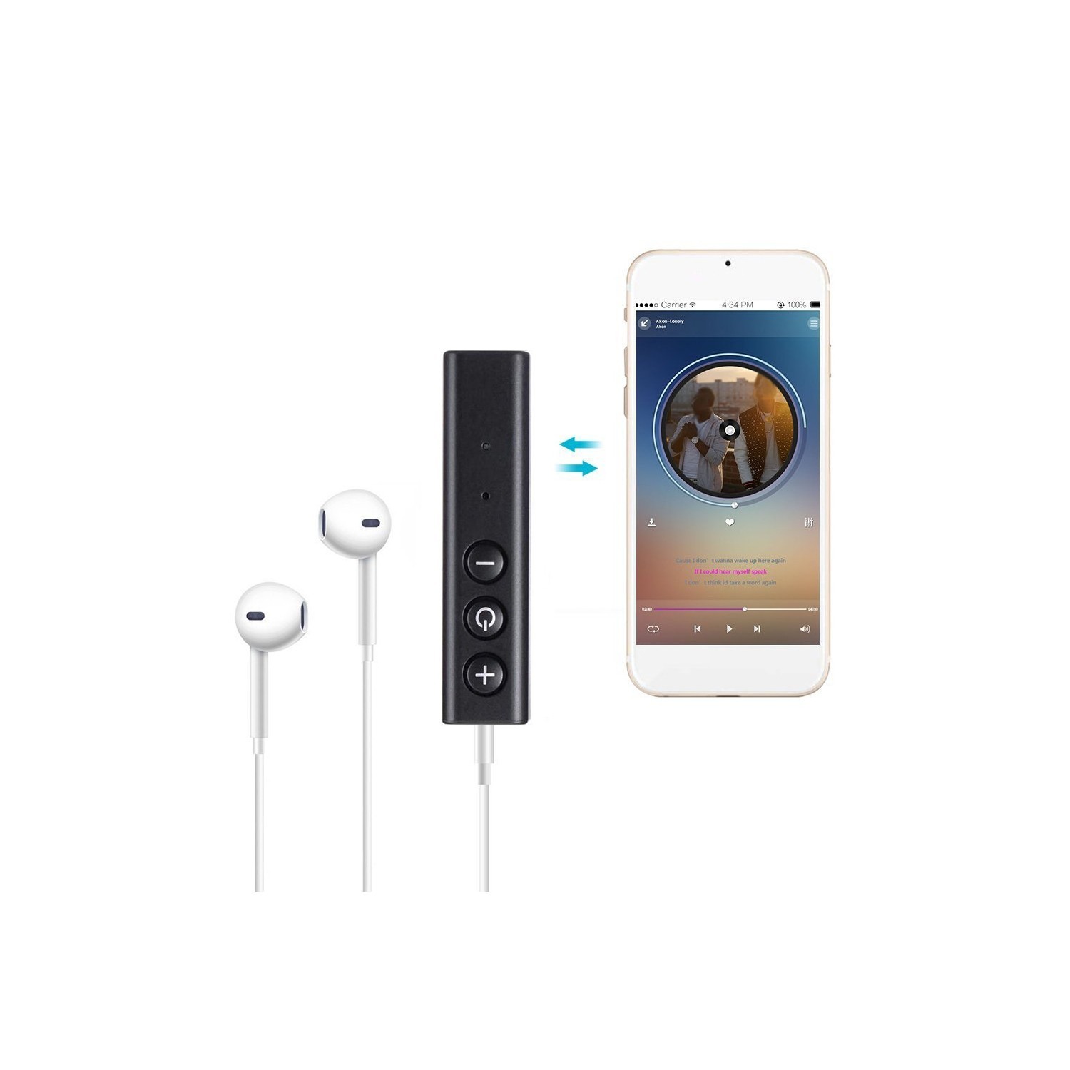 axGear Adaptateur stéréo sans fil audio sans fil 3.5 mm AUX pour récepteur de musique Bluetooth