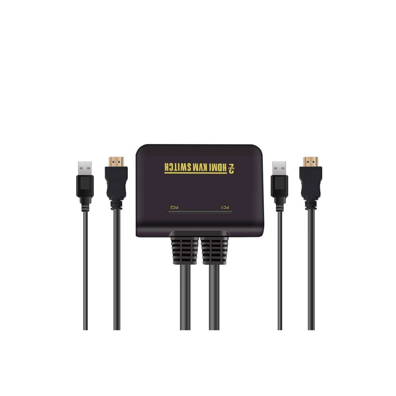 axGear axGear HDMI KVM Switch 2 Port with Cables for Keyboard Mouse Monitor Sharing