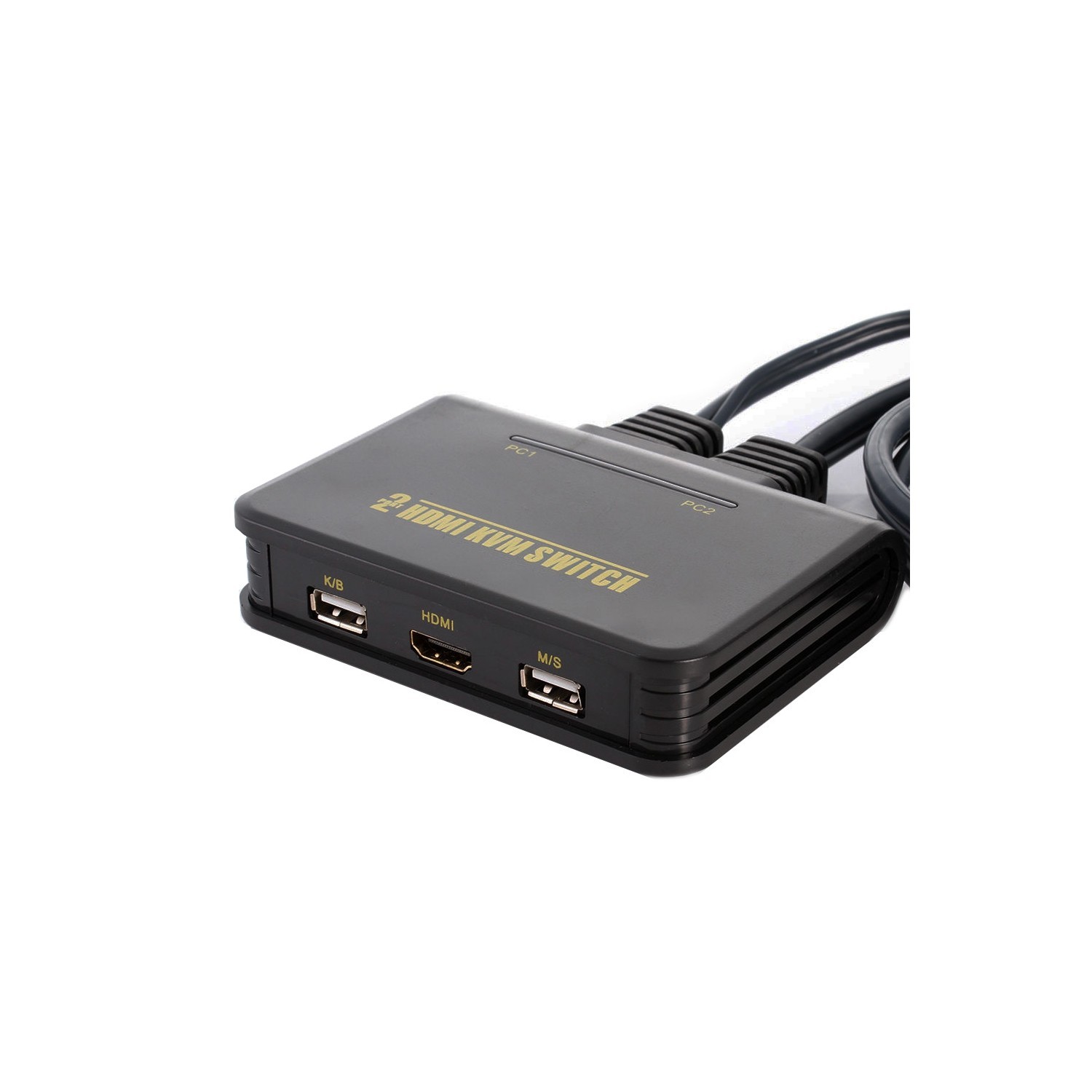 axGear axGear HDMI KVM Switch 2 Port with Cables for Keyboard Mouse Monitor Sharing