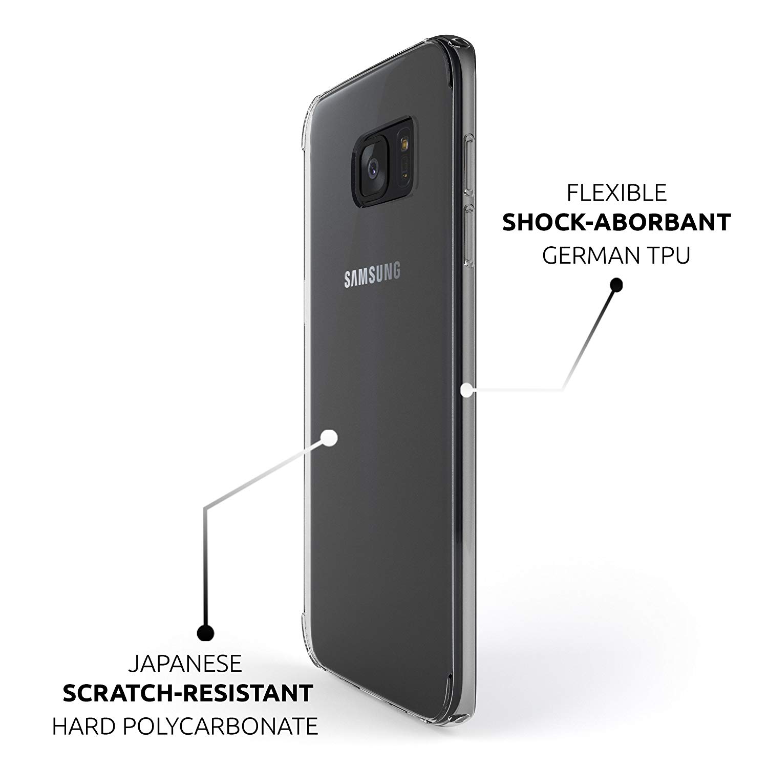 Samsung Galaxy S7 Edge Case - Inskin [Crystalline] Scratch Resistant Clear Hybrid Case for Samsung® Galaxy® S7 Edge 5.5' [NOT