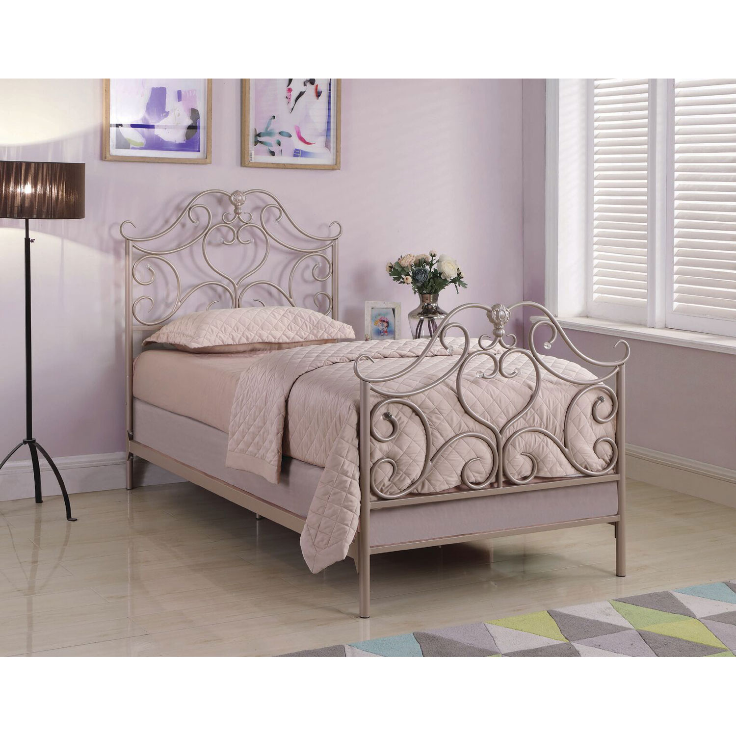 Princess Contemporary Bed Twin Rose Gold Beds Frames Princess Contemporary Bed Twin Rose Gold Only