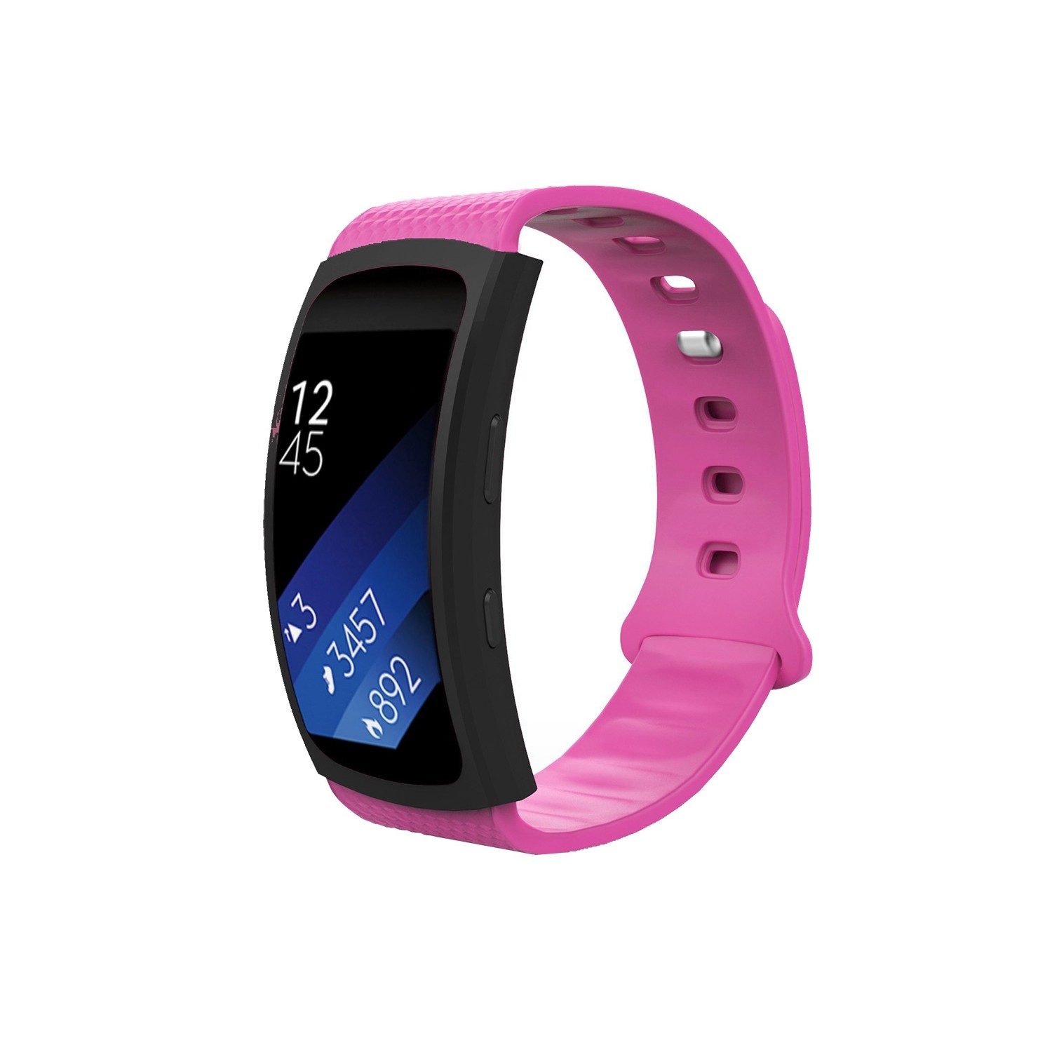 StrapsCo Silicone Medium-Long Length Sport Strap For Samsung Gear Fit 2 SM R360 in Purple