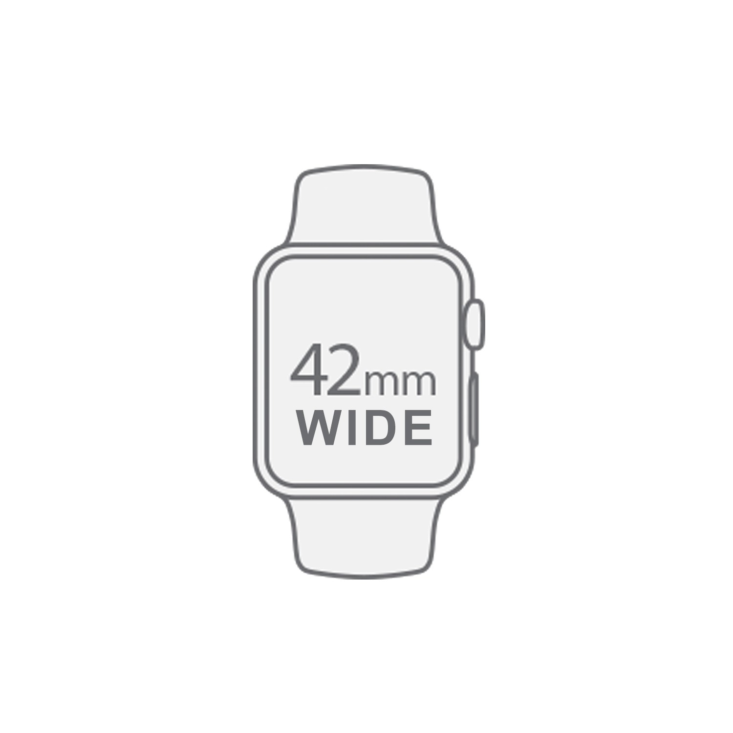 Brown / White Stitching, Mens' Waterproof, Leather 42mm Apple Watch Band Strap, Mat Finish, Fits Series 1, 2 & 3