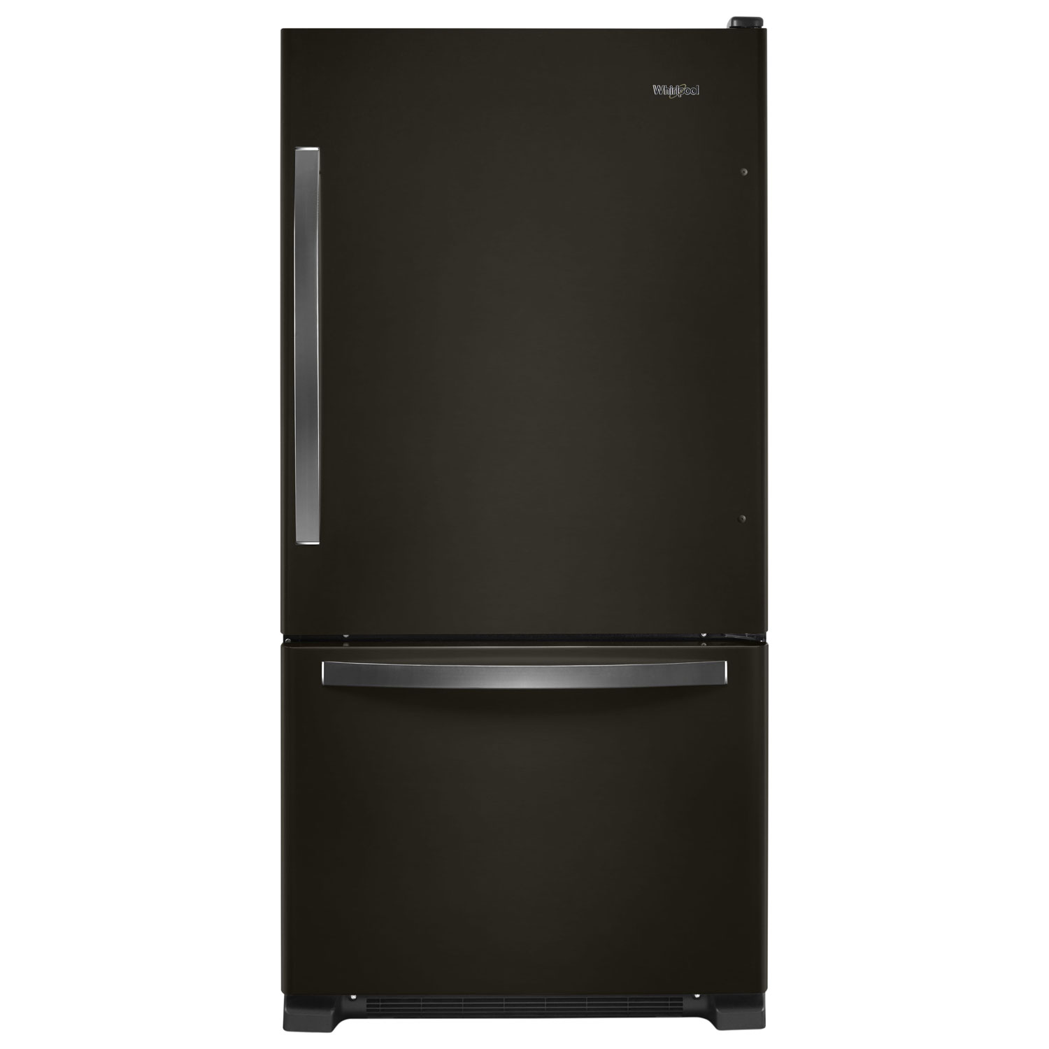 Whirlpool 33" 22.1 Cu.Ft. Bottom Freezer Refrigerator with LED Lighting-Black Stainless