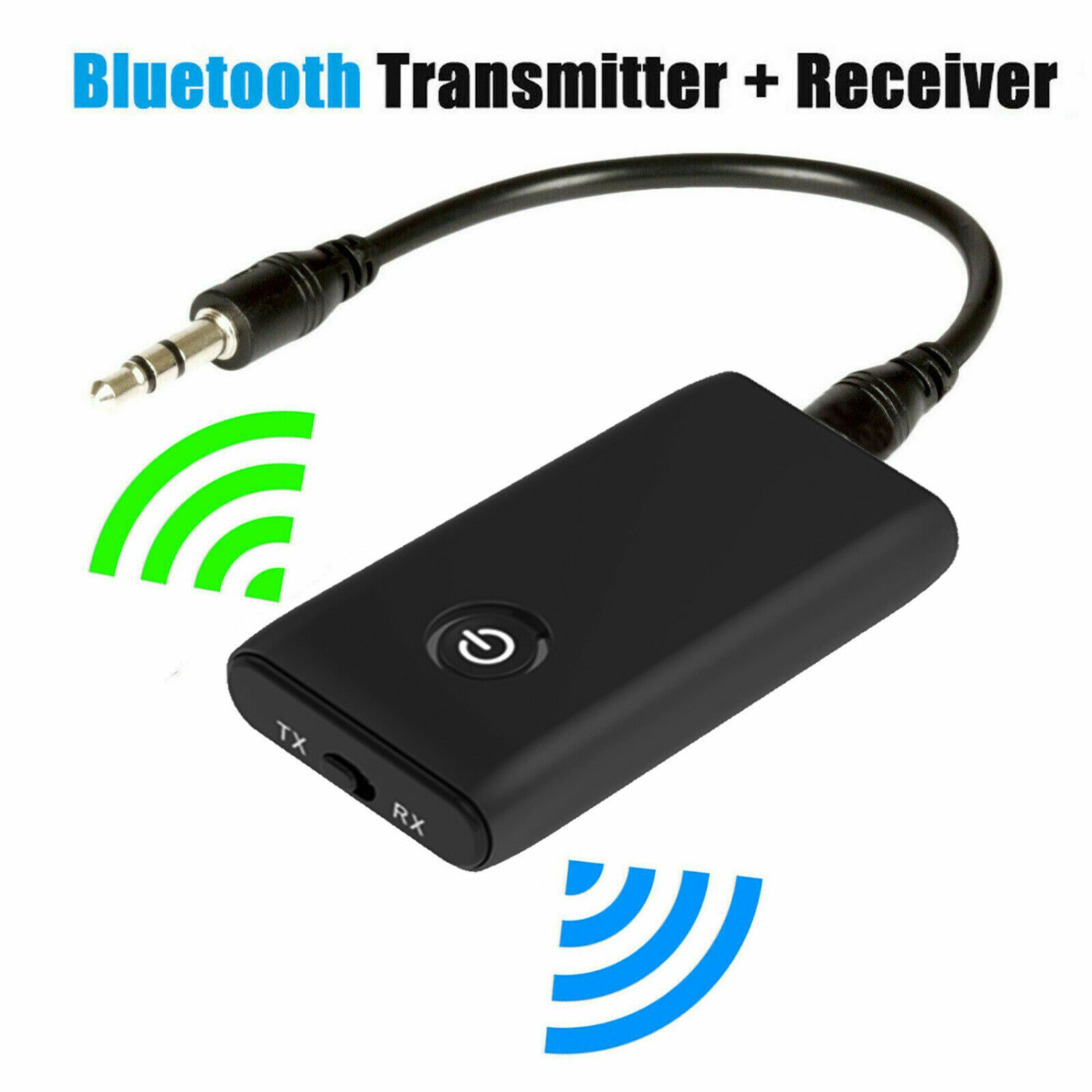 navor 2 in 1 Bluetooth 5.0 Transmitter & Receiver, Bluetooth Audio Adapter for TV/Home Sound System (Bluetooth Aux Adapter, Double Link, Traceless Material, 33ft Coverage)