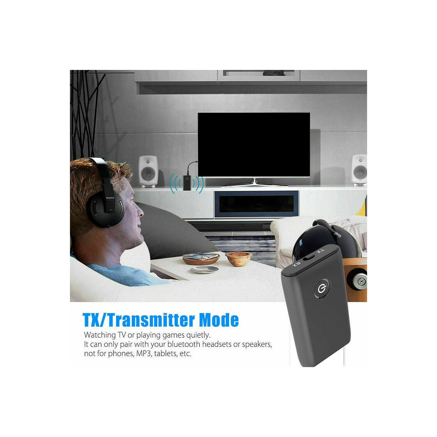 Récepteur émetteur-récepteur Bluetooth 5,0 3-en-1 de Navor Adaptateur audio sans fil portatif rechargeable avec 3,5&nbsp;mm prise auxiliaire USB pour