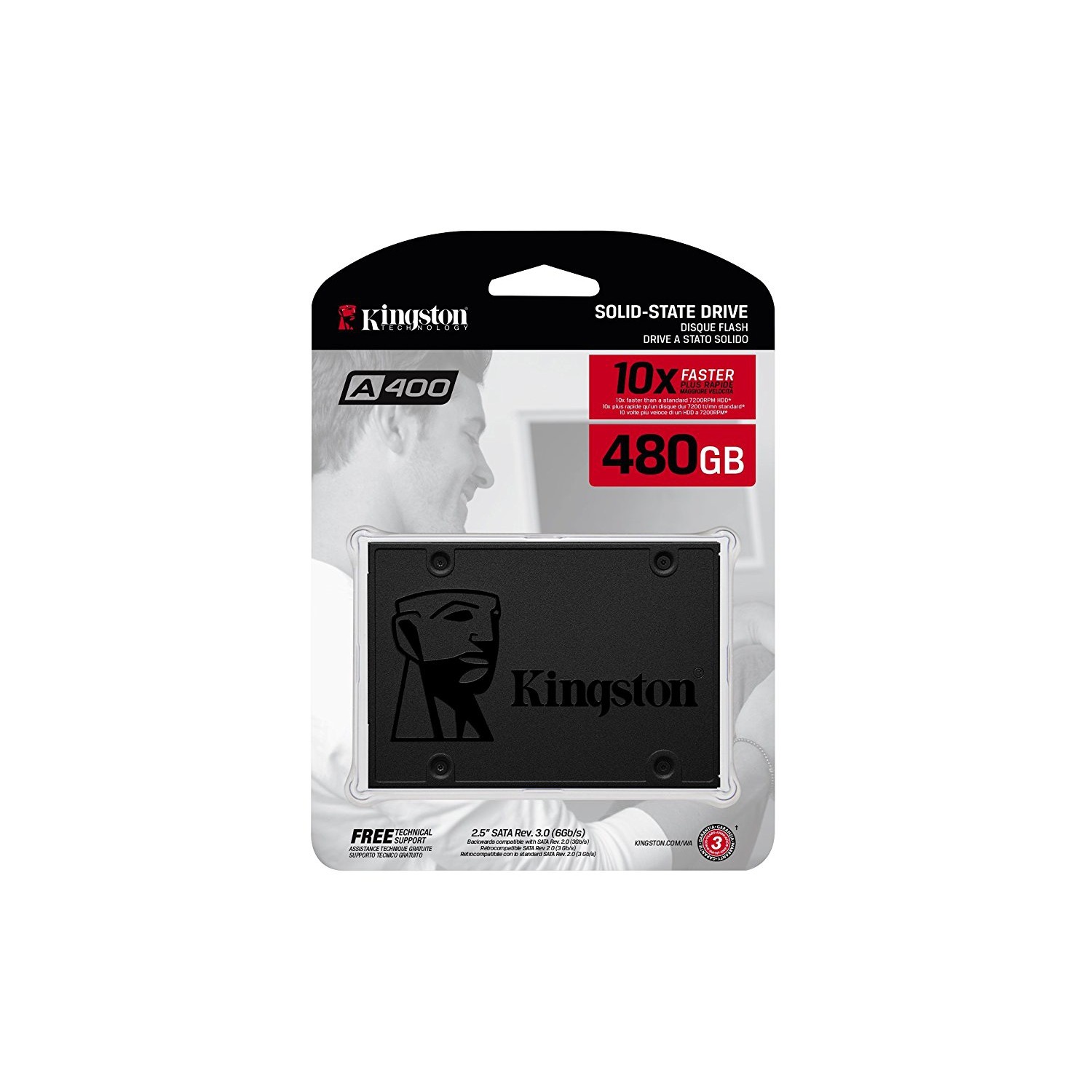 Kingston 480GB SATA Solid State Drive (SA400S37/480G)