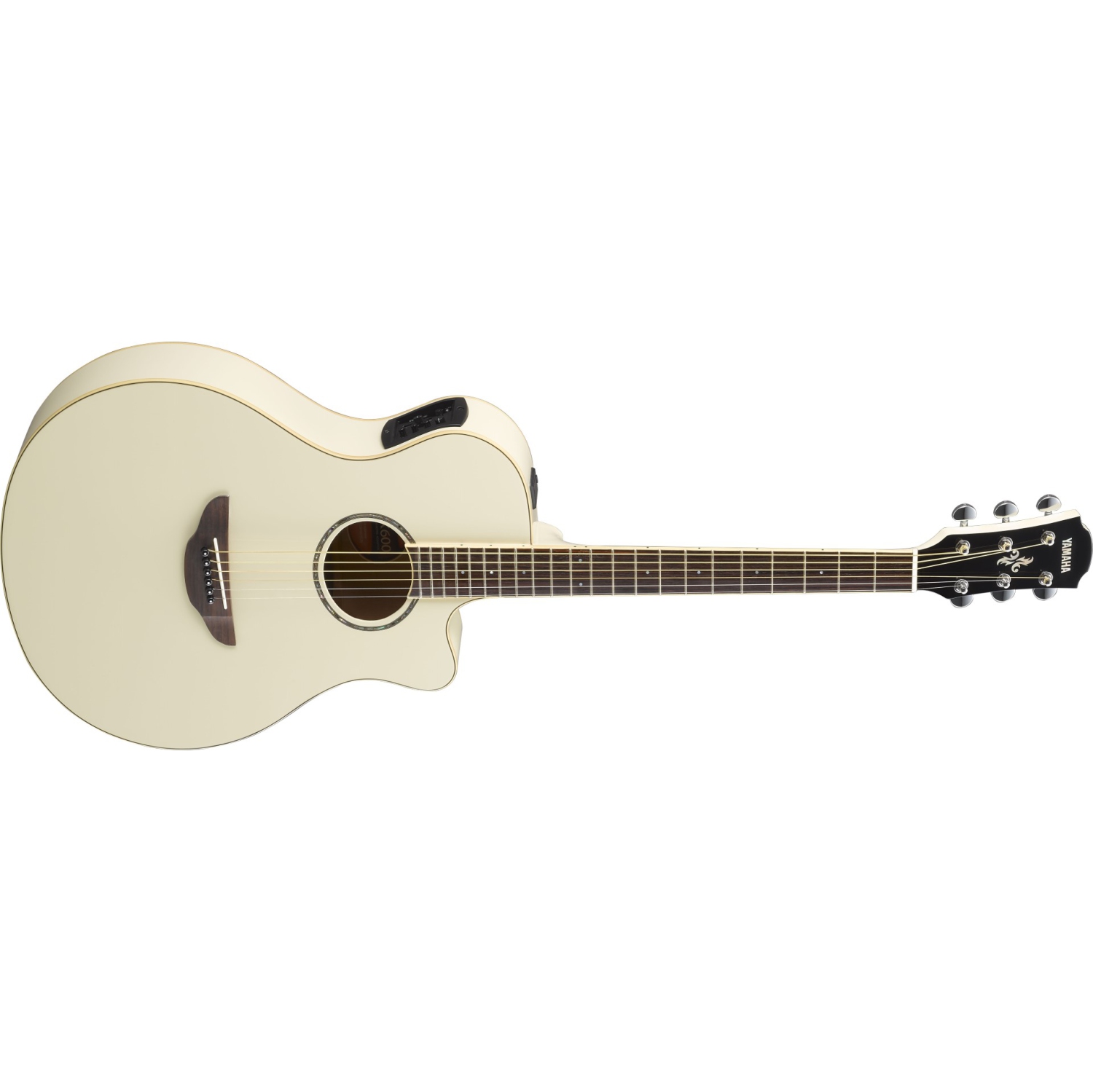 Guitare électrique acoustique APX600 de Yamaha - Blanc rétro