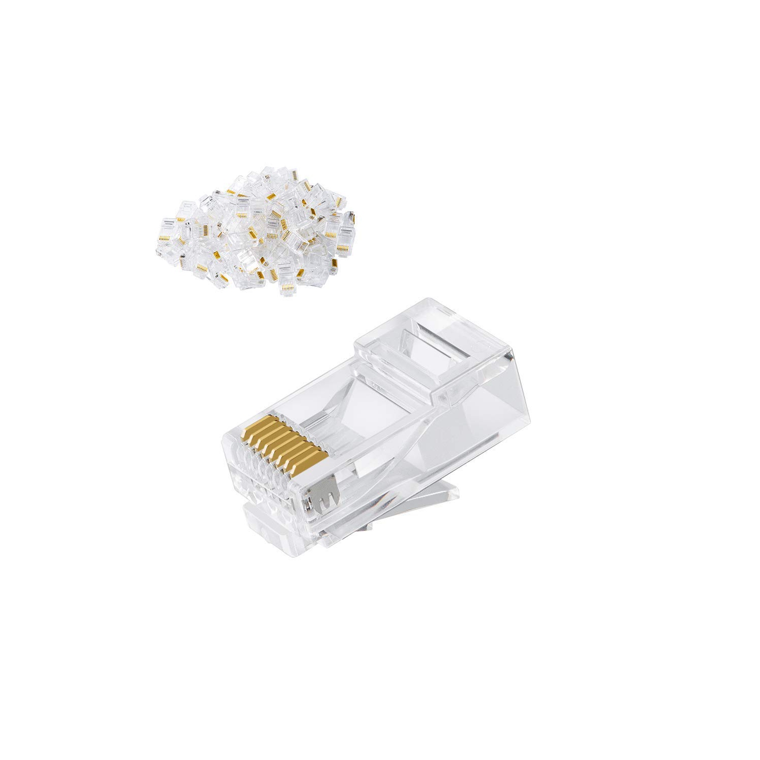 CableCreation 10-PACK Cat 6 RJ45 Connector, UTP Network Plug, Transparent